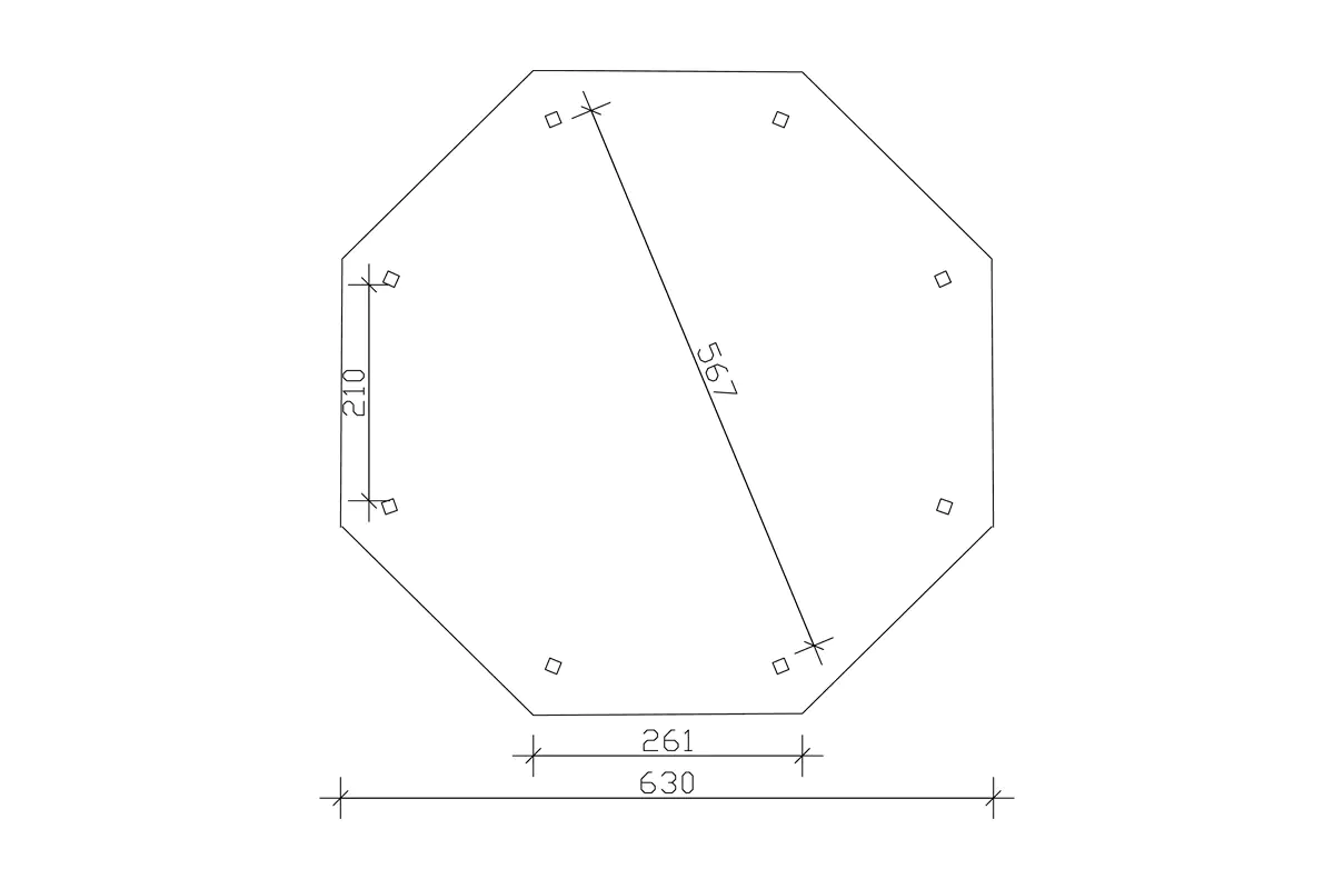 SKAN HOLZ Pavillon Nice 4 Leimholz, natur
