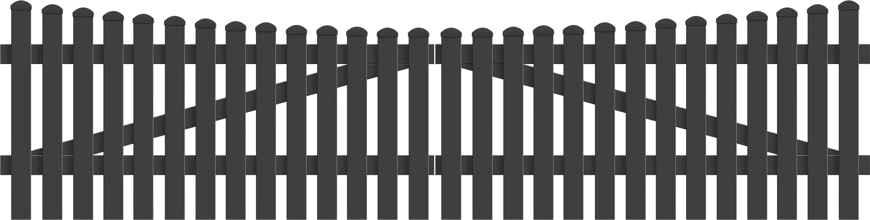 KM Zaun Doppeltor Meran Unterbogen 314,5 x 100 cm, anthrazit