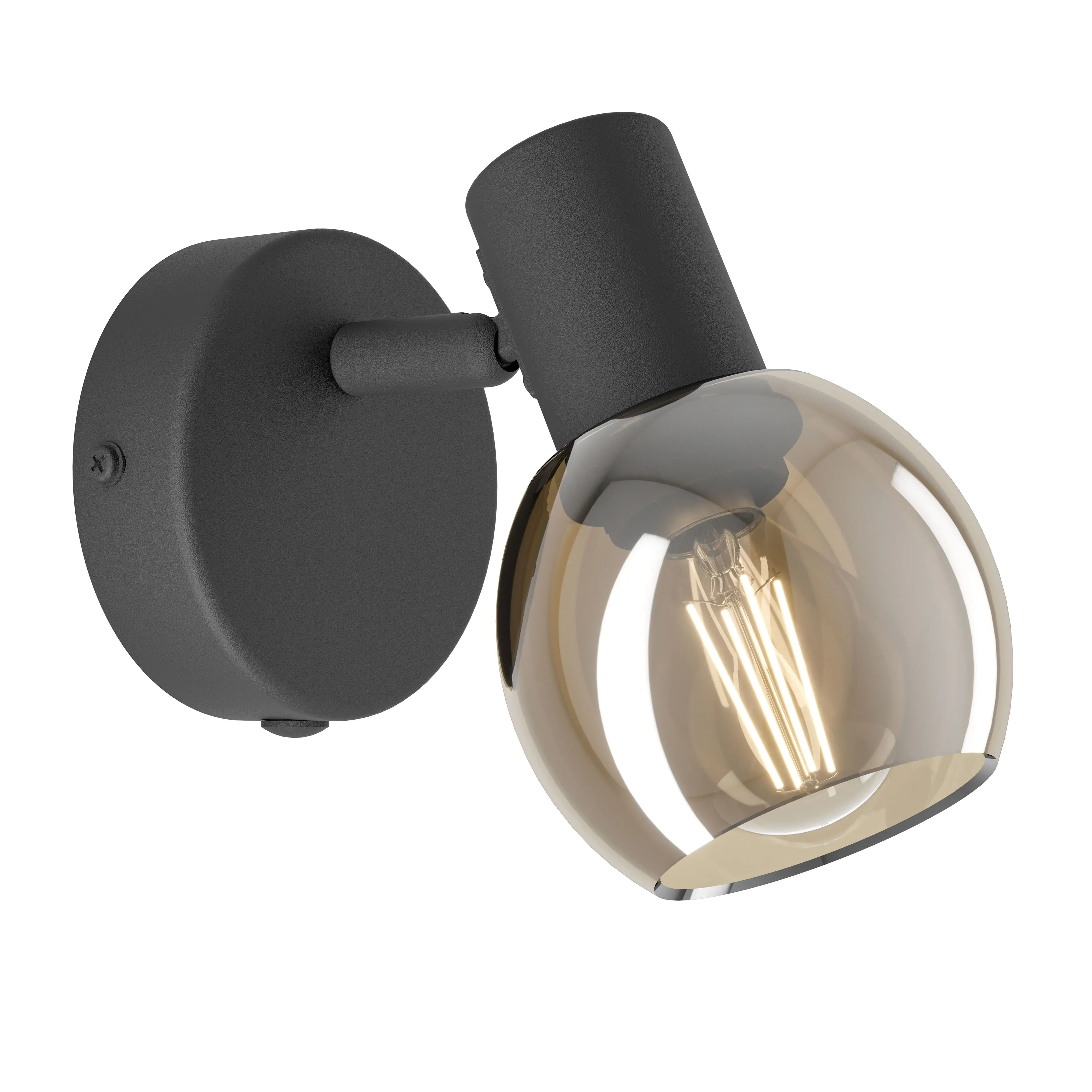 Eglo Wandspot Castellazo schwarz/kupfer 1er E14
