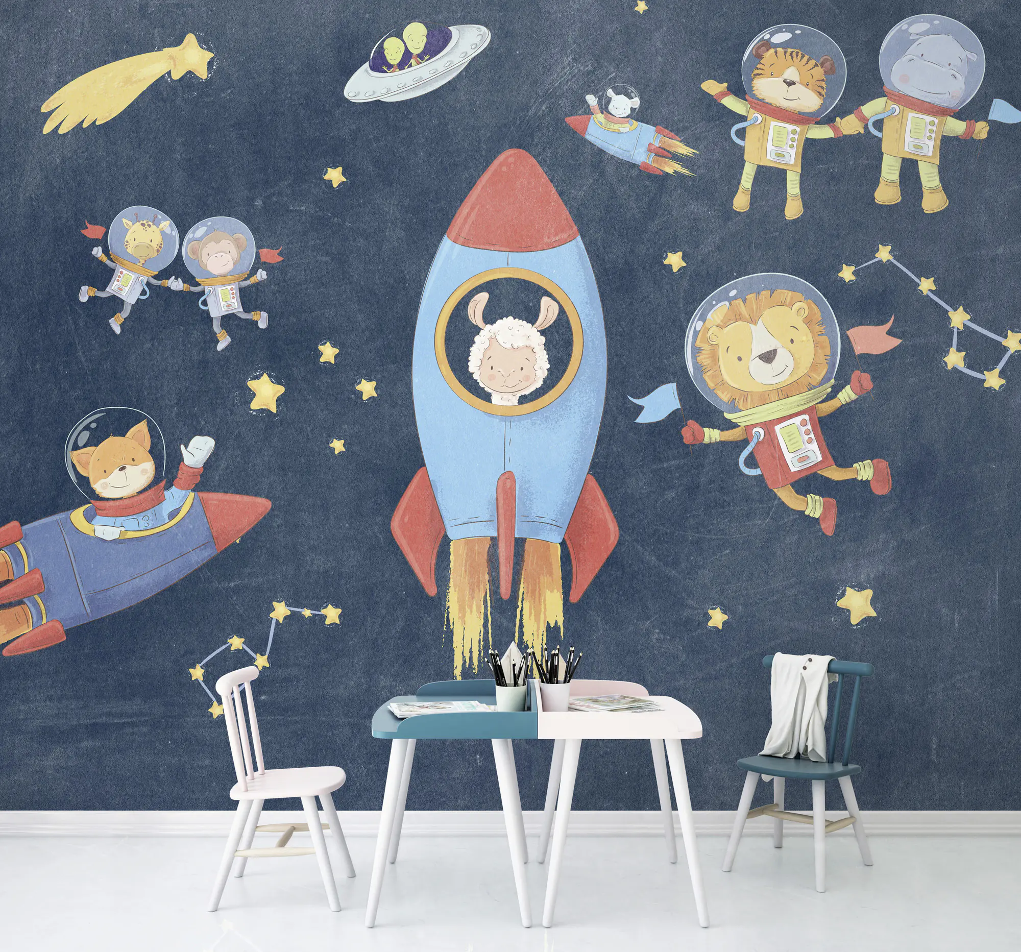 Komar Vlies Fototapete Friends in Space 350 x 280 cm 