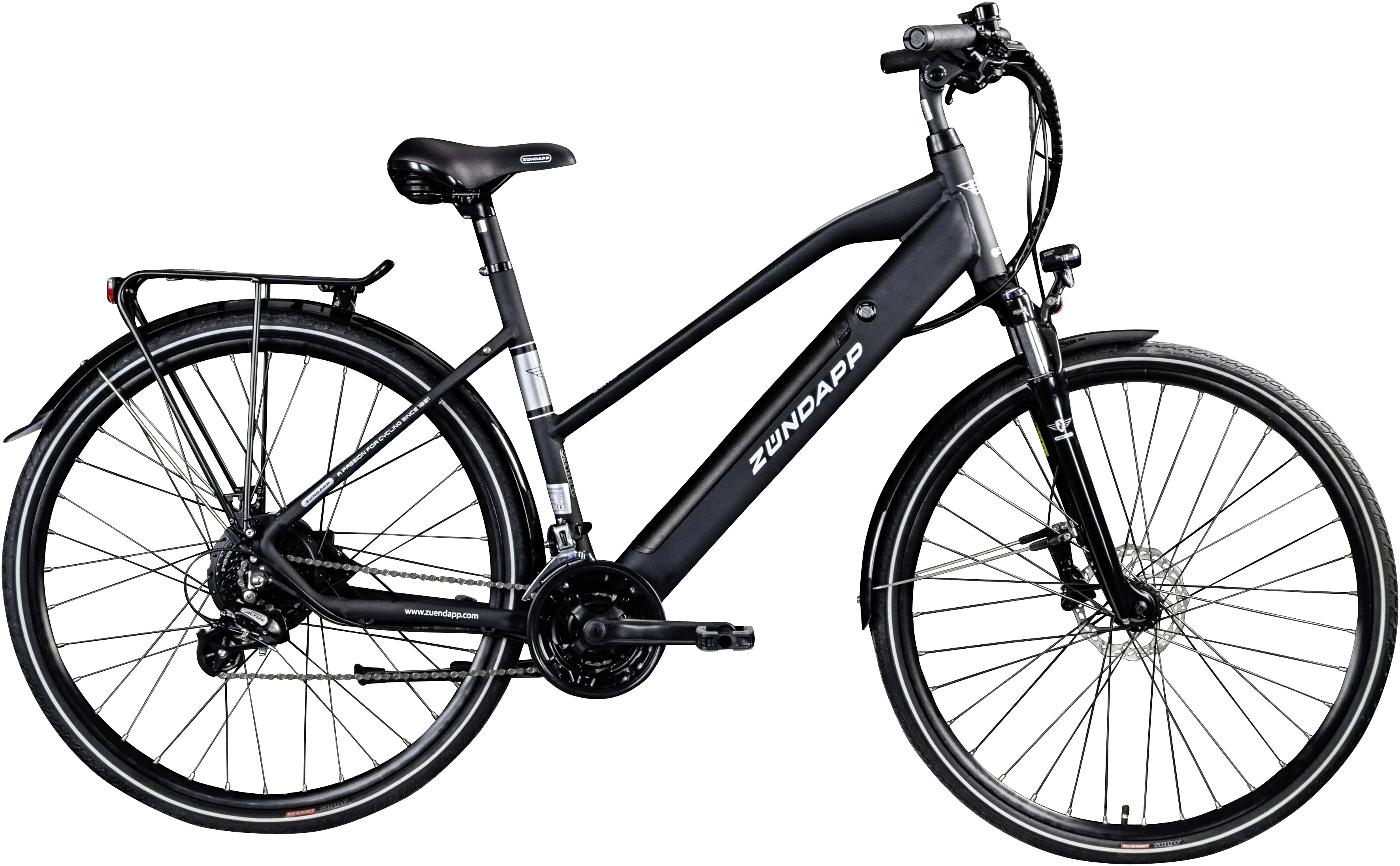 Zündapp E-Bike Trekking Z810 28 Zoll 24-Gang 417 Wh schwarz matt