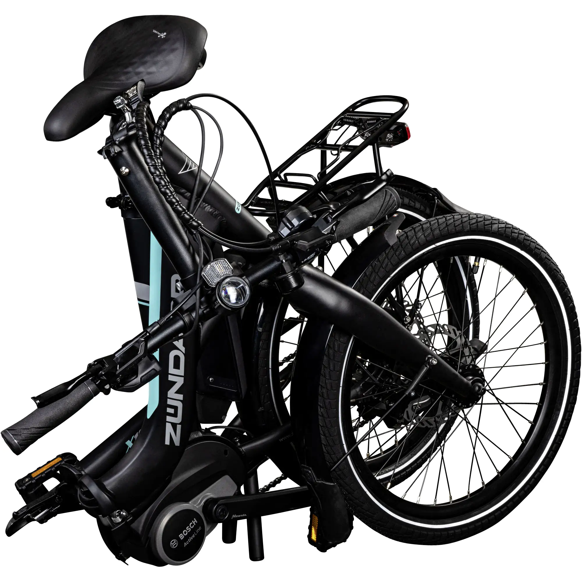 Zündapp E-Bike Faltrad X100 20 Zoll 9-Gang RH 45cm 400 Wh schwarz/türkis Zündapp E-Bike Faltrad X100 20 Zoll 9-Gang RH 45cm 400 Wh schwarz/türkis