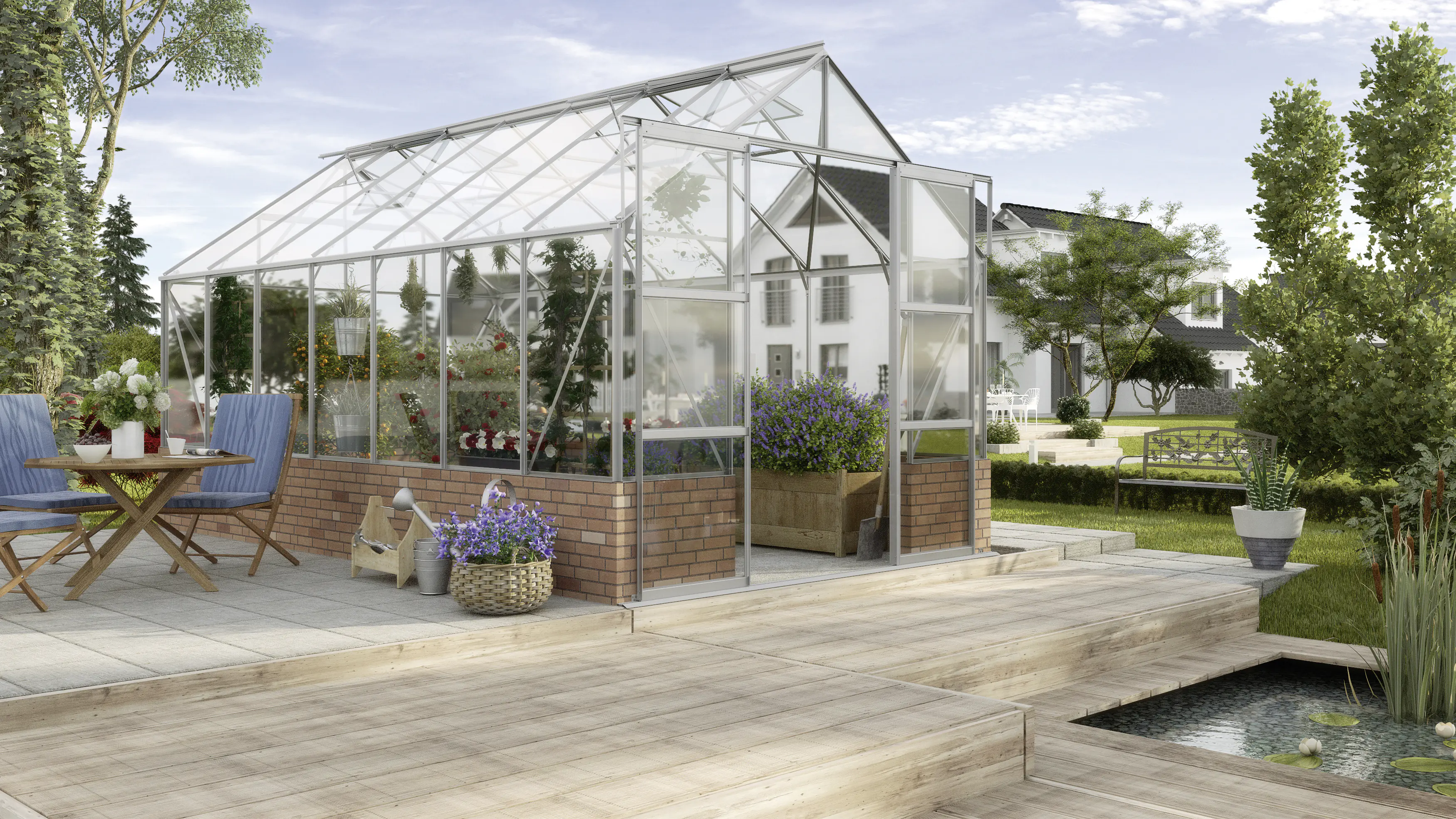 Vitavia Gewächshaus Cassandra 11500 256 x 450 cm 3 mm Sicherheitsglas