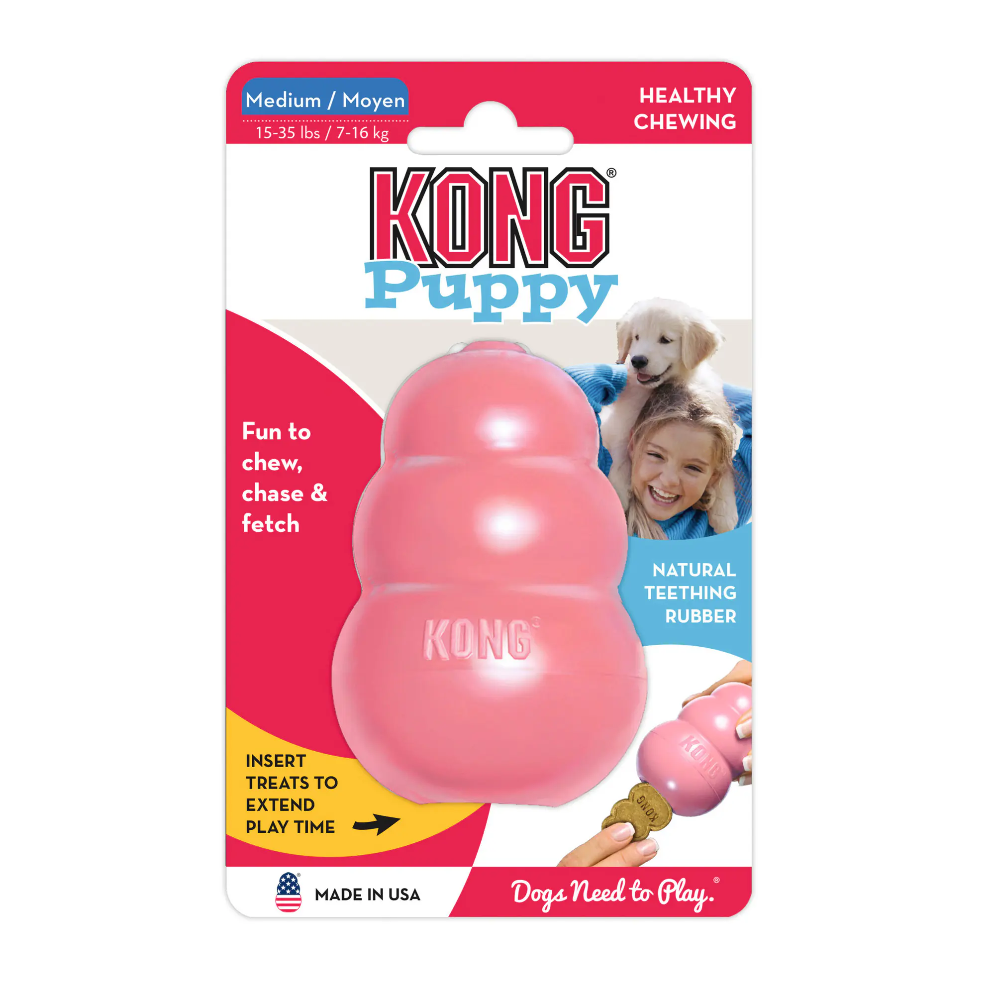 Kong Hundespielzeug Puppy 10 cm farblich sortiert