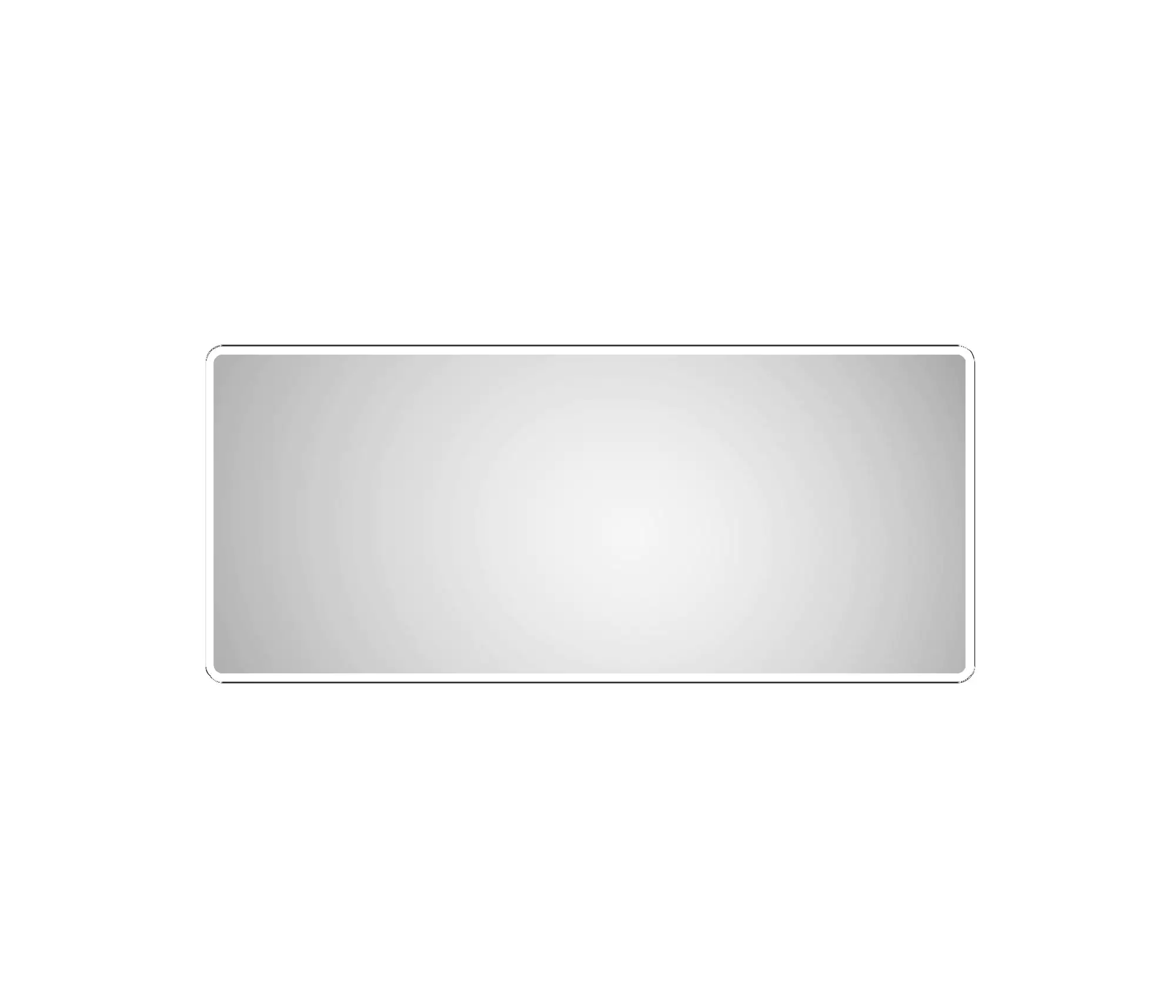 DSK LED Lichtspiegel Silver Luna 160 x 70 cm