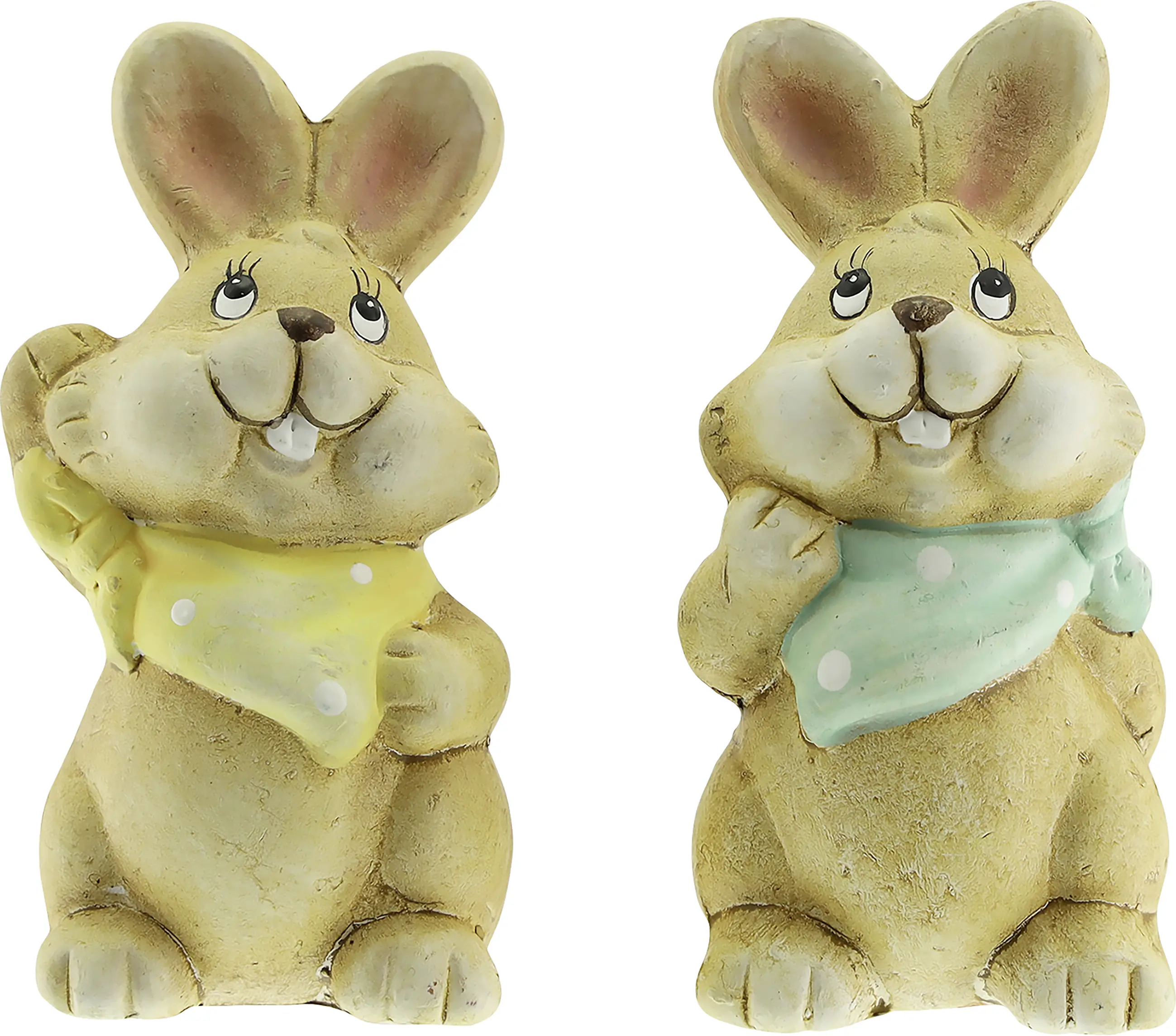 Deko Osterhase Keramik 7,5 cm braun