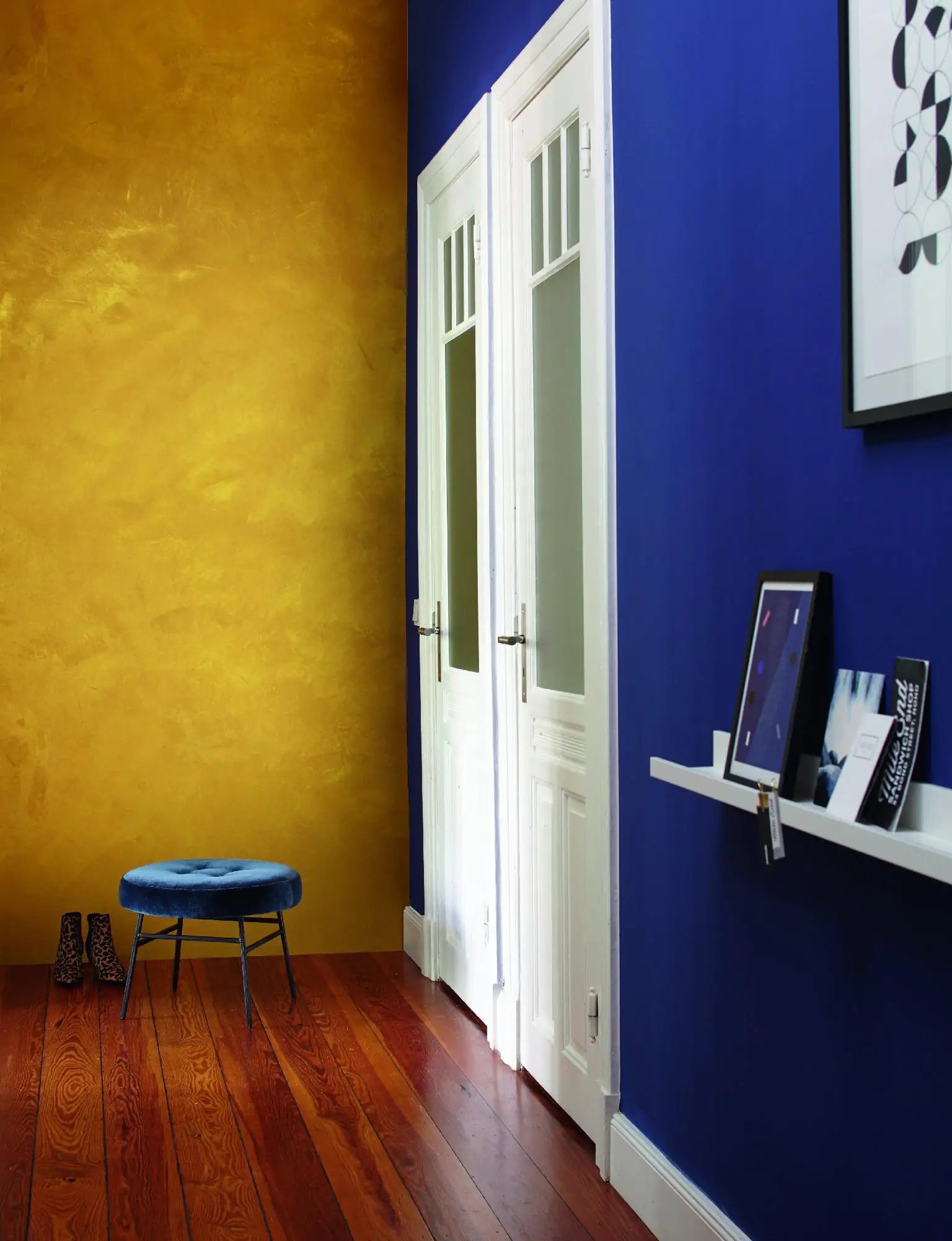 Alpina Innenfarbe Gold-Effekt 3 L Basis und 1 L Finish, samtig-schimmernd