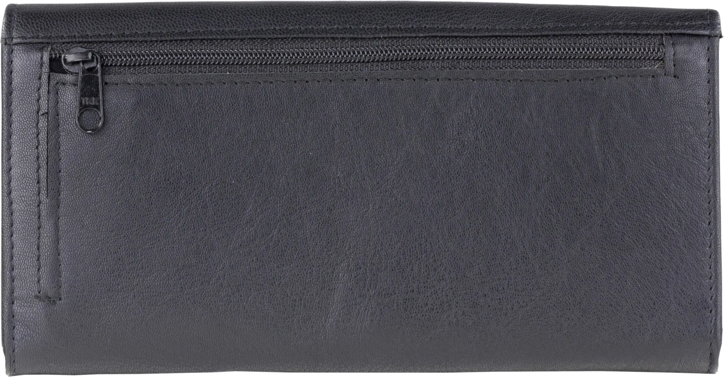 Geldbörse Leder schwarz 18,7 x 9,5 cm