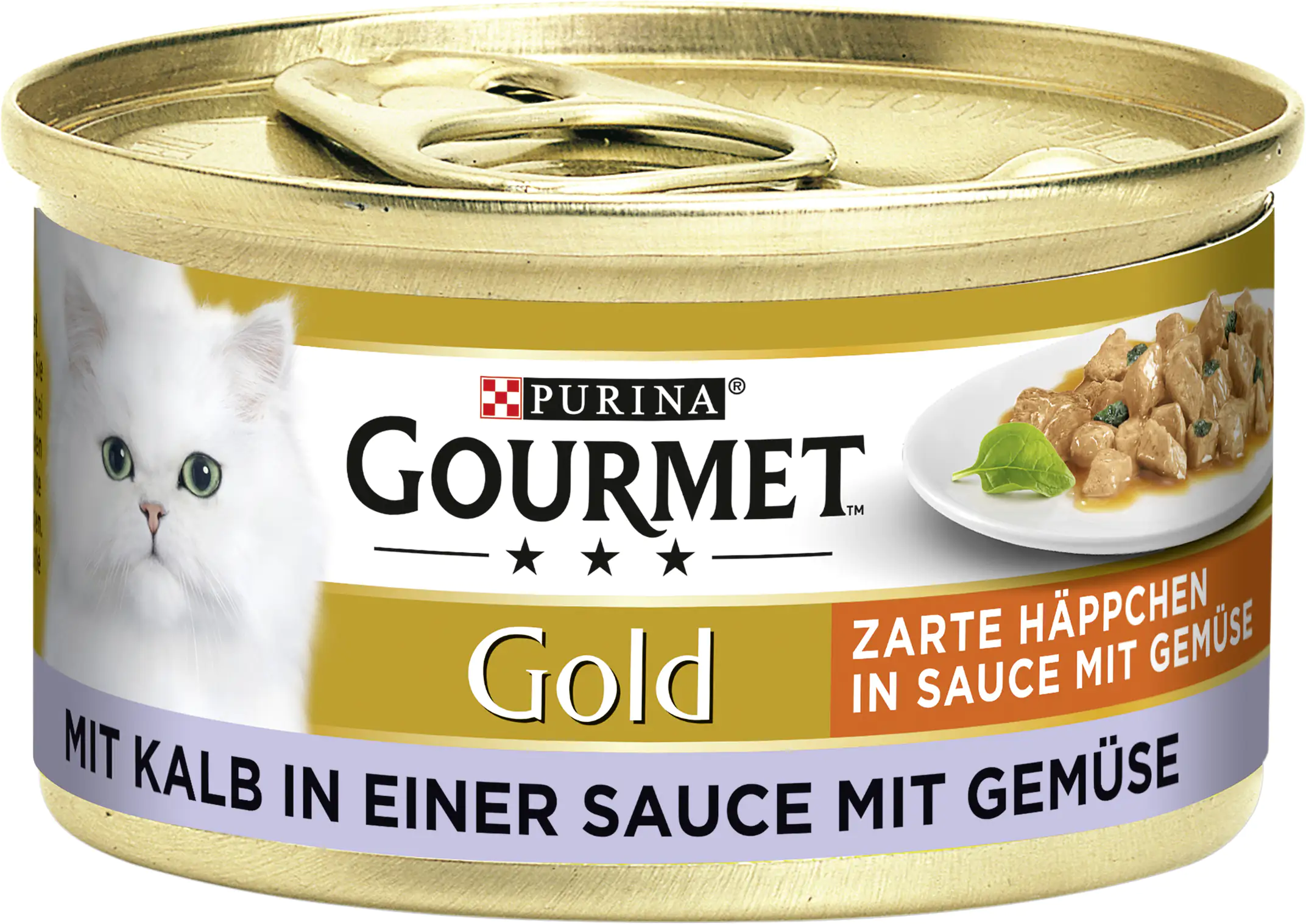 Gourmet Gold Zarte Häppchen in Sauce mit Kalb und Gemüse 85 g Gourmet Gold Zarte Häppchen in Sauce mit Kalb und Gemüse 85 g