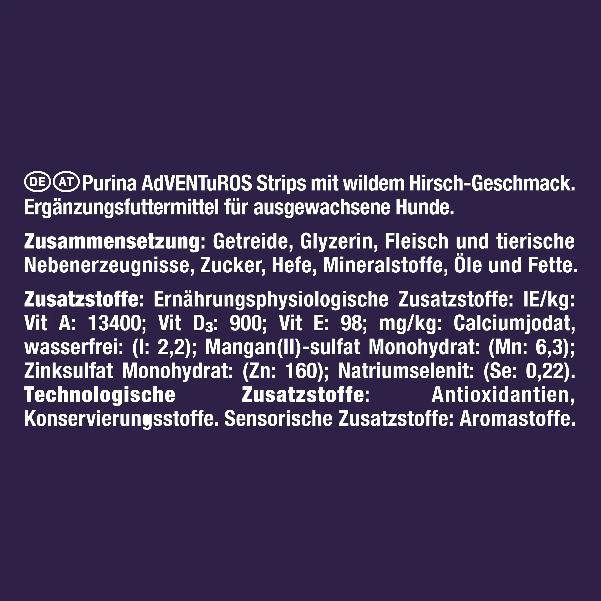 Adventuros mit Hirschgeschmack 90 g Adventuros mit Hirschgeschmack 90 g