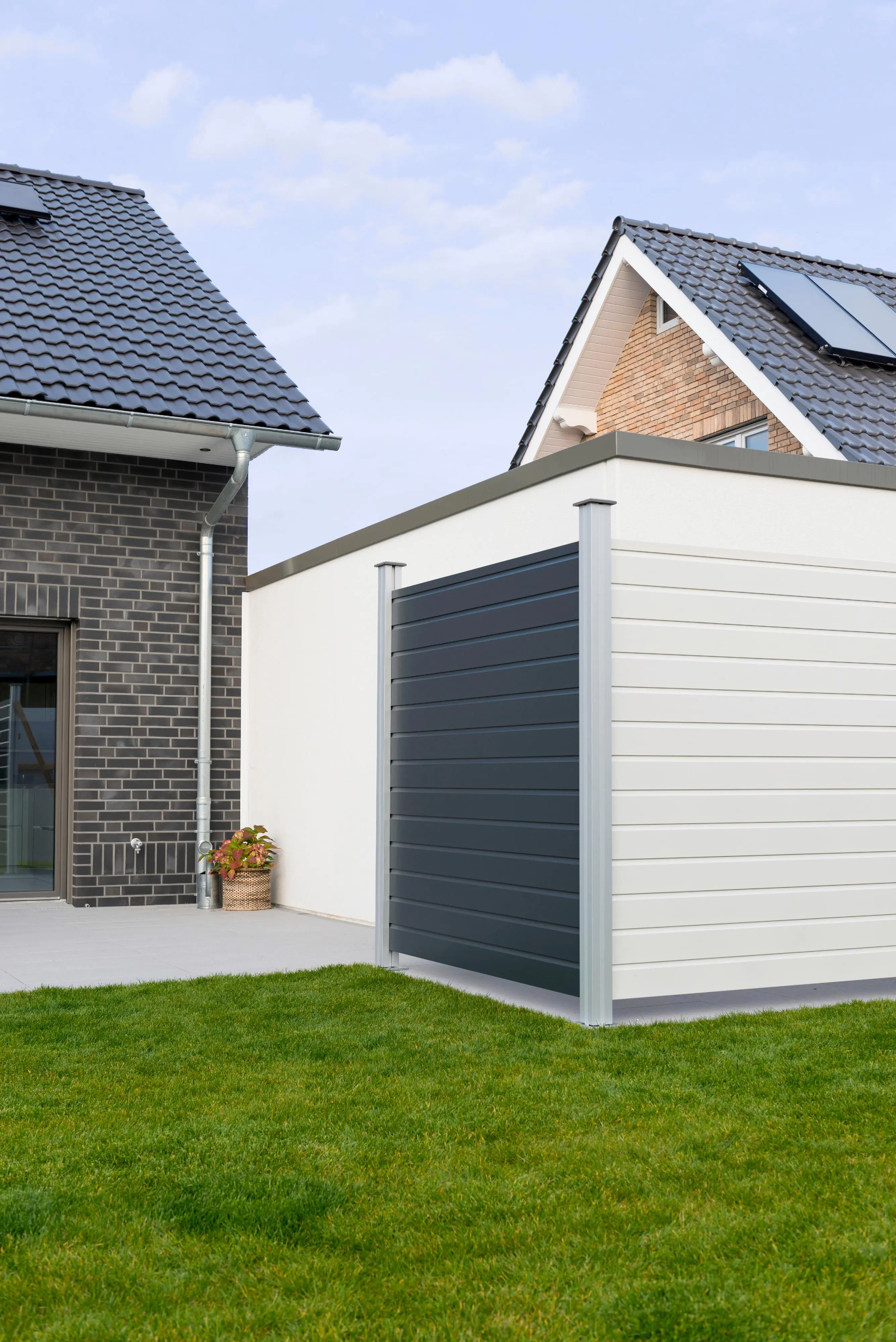 Osmo Sichtschutzelement Alu-Fence 184 x 179 cm (B x H), Grundelement, weiß