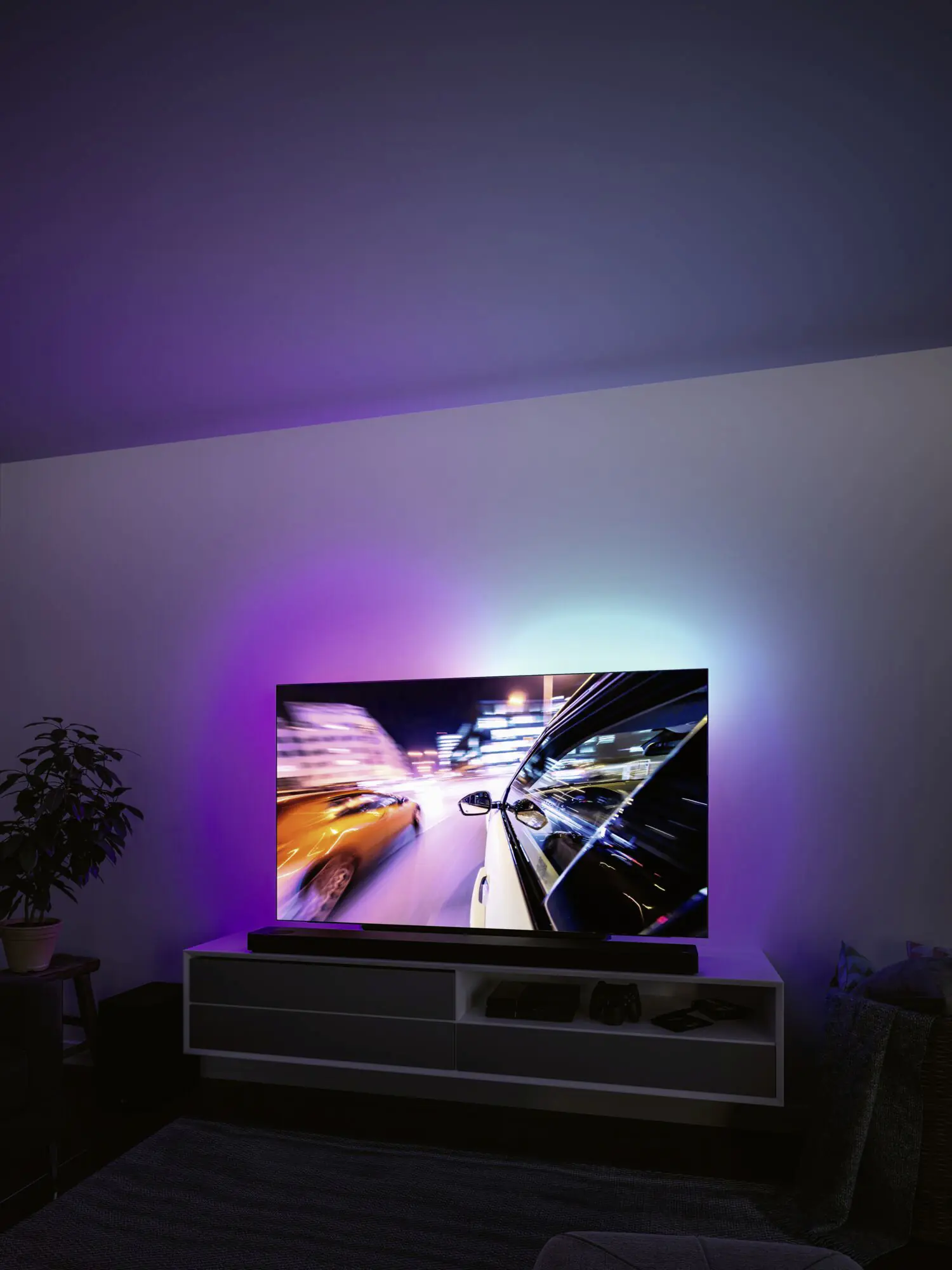 Paulmann Entertain USB LED Stripe 2m RGB dimmbar, für 55 Zoll Fernseher