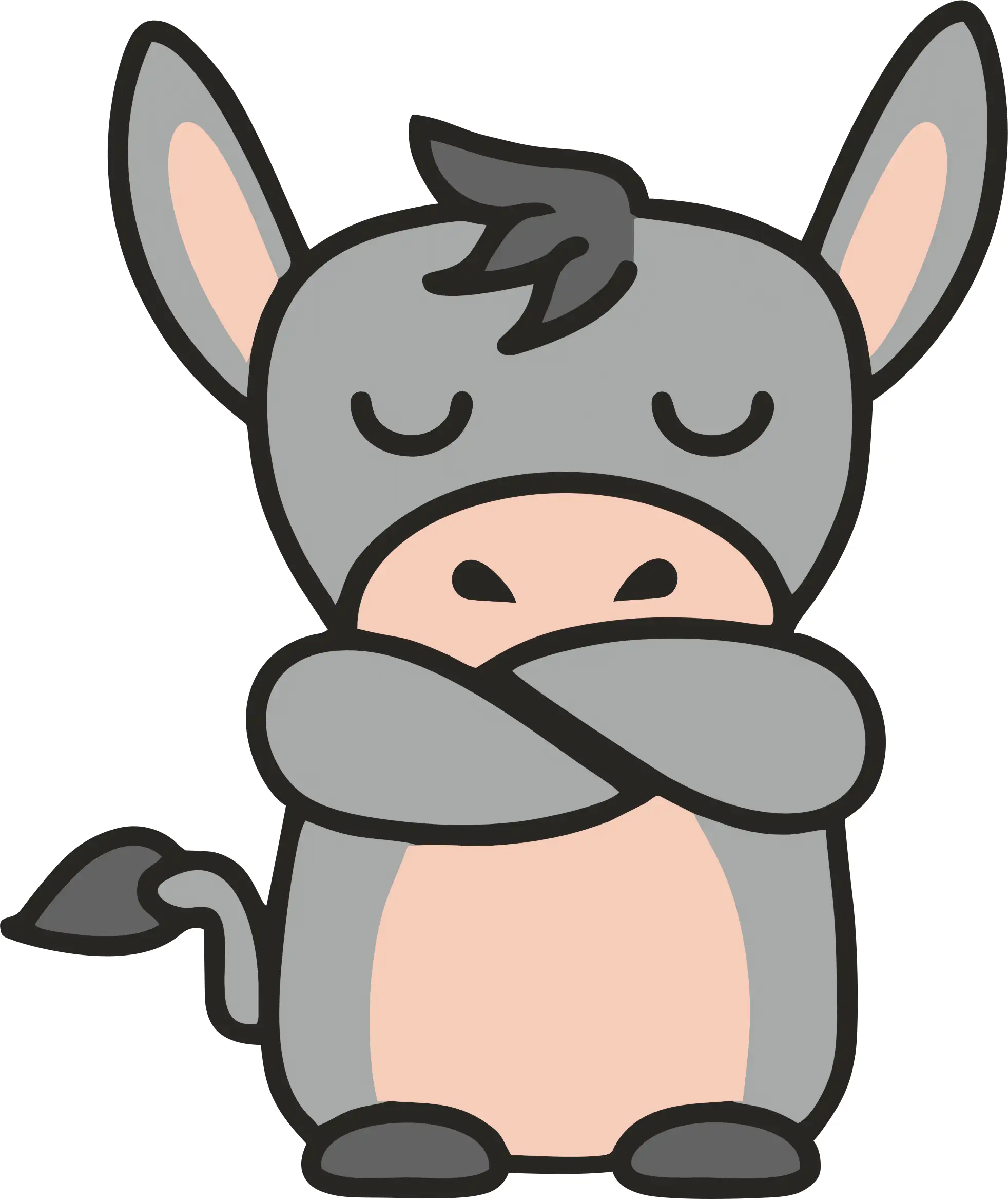 Hermann Schütz Aufkleber Esel Nööö 100x110mm