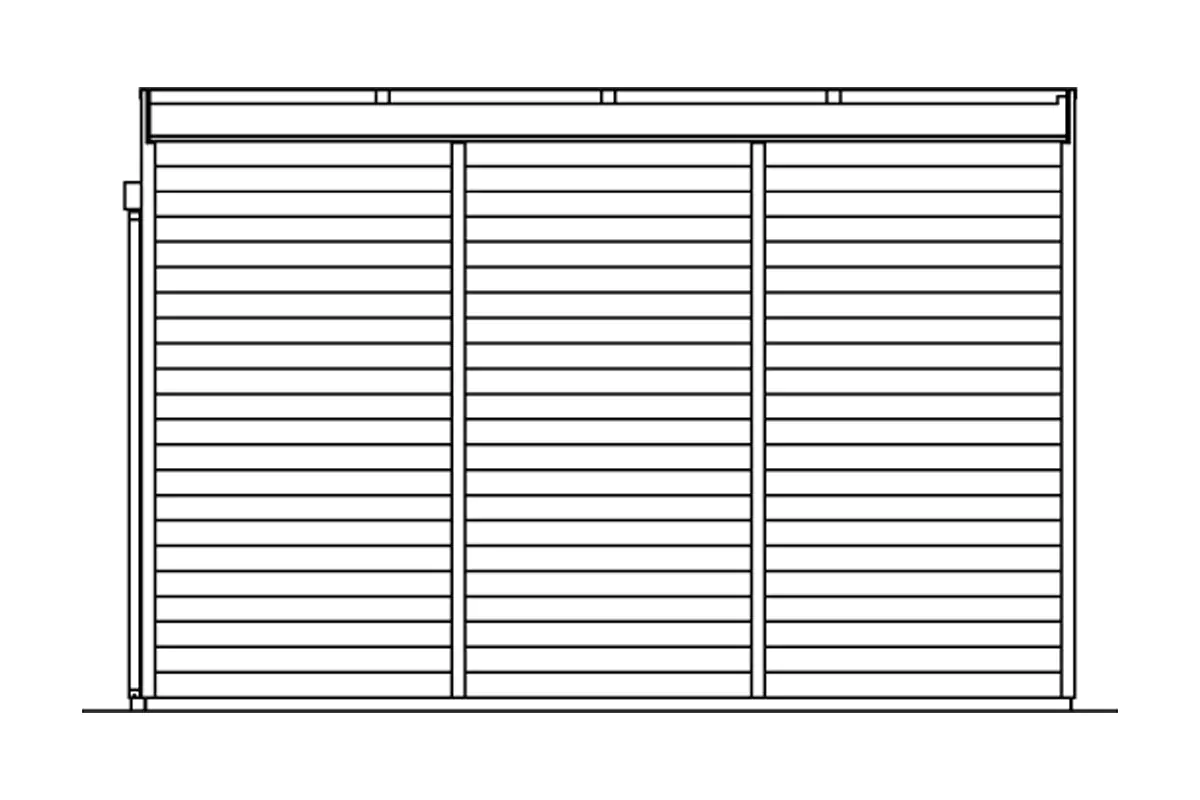 4018211604340_8 SKAN HOLZ Gartenhaus Tokio 4 402 x 402 cm natur mit Fußboden, einschalig
