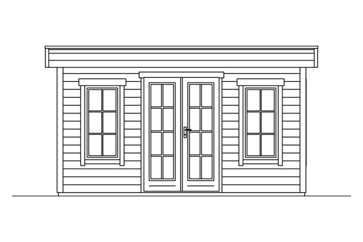 4018211610891_5 SKAN HOLZ Freizeithaus Basel 2 420 x 380 cm natur mit Fußboden