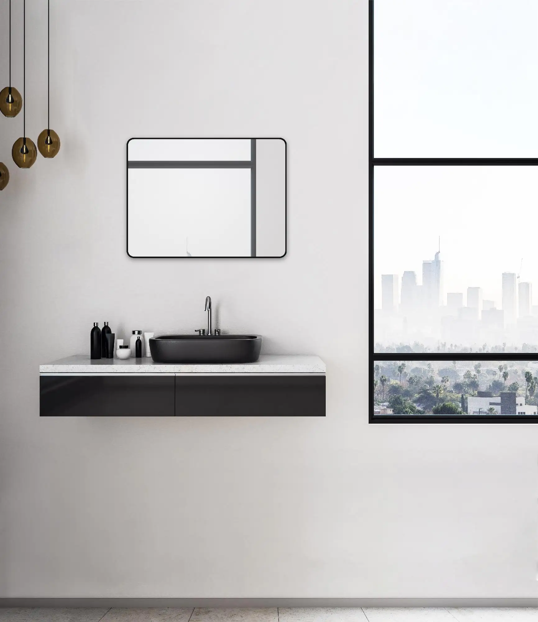 DSK Design Spiegel Black Magico 80x60 cm, schwarz