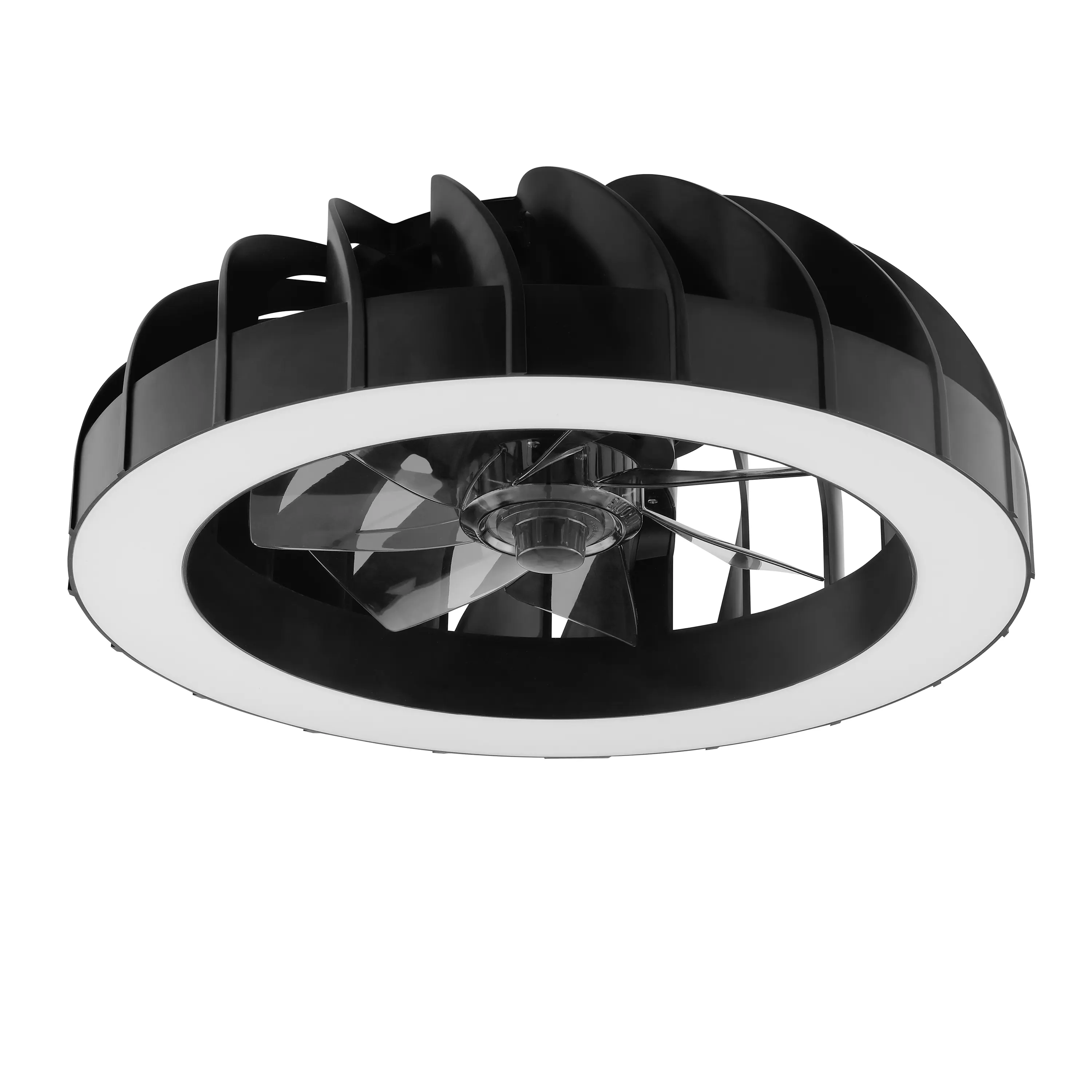 Briliant Deckenleuchte Fanora mit Ventilator 30W Ø 46 cm RGB schwarz