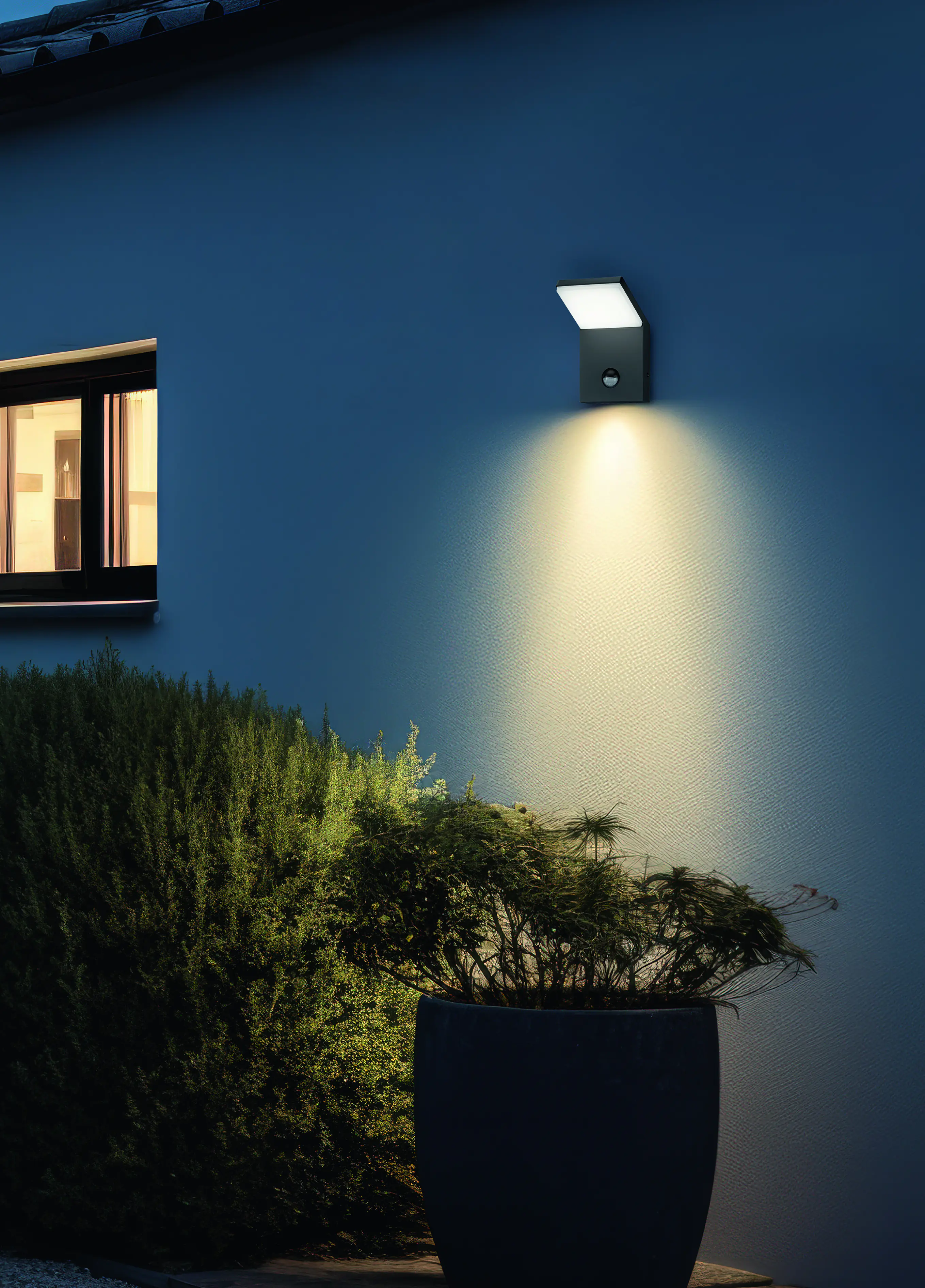 Trio Leuchten LED Sensor-Außen-Wandleuchte Pearl anthrazit Bewegungsmelder