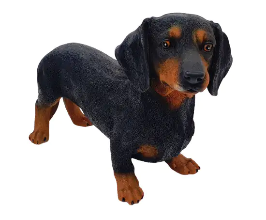 Dekofigur Dackel stehend schwarz 32 x 21 x 51 cm