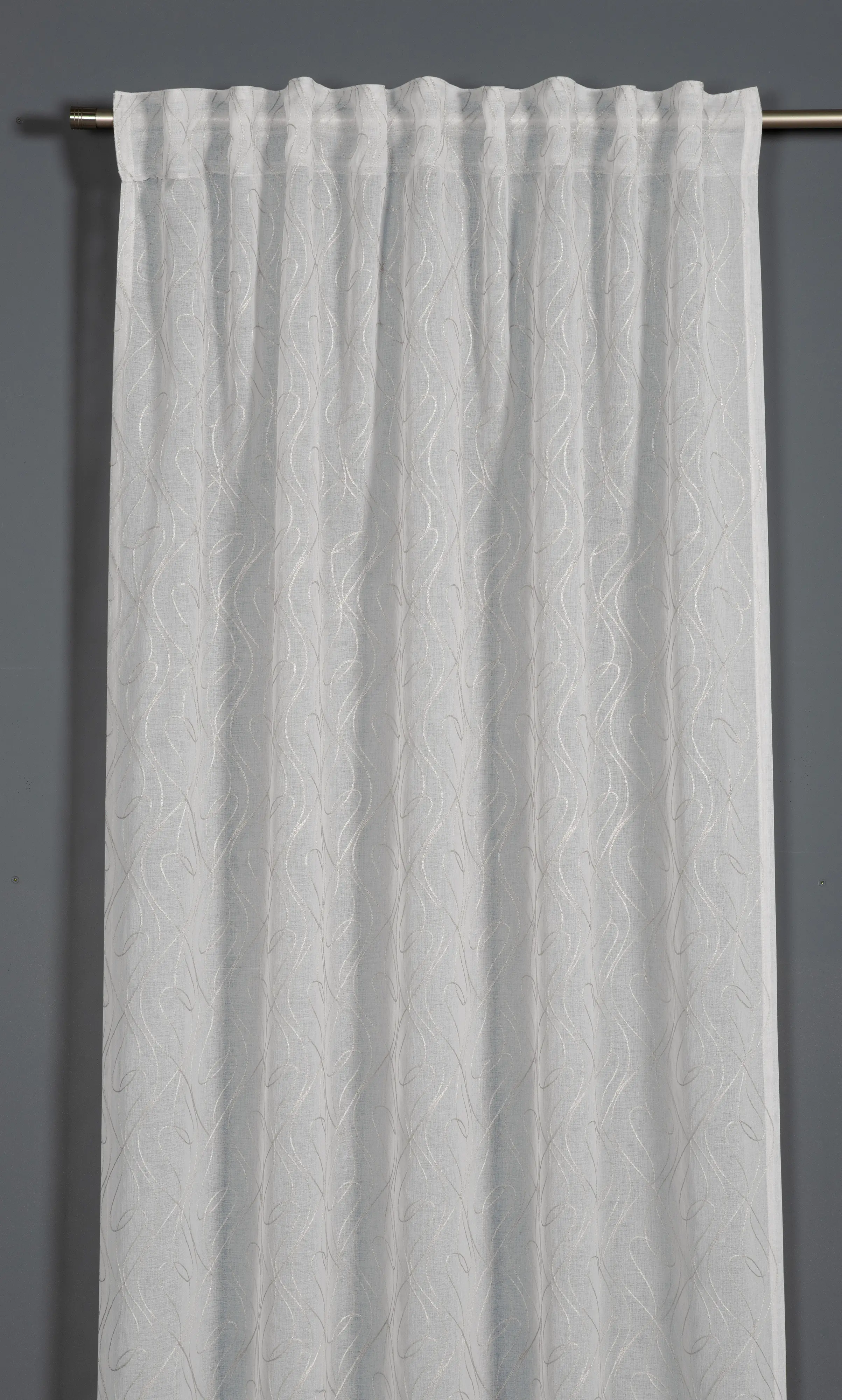 Sehlbach Fertigschal mit Gardinenband 135 x 245 cm weiß