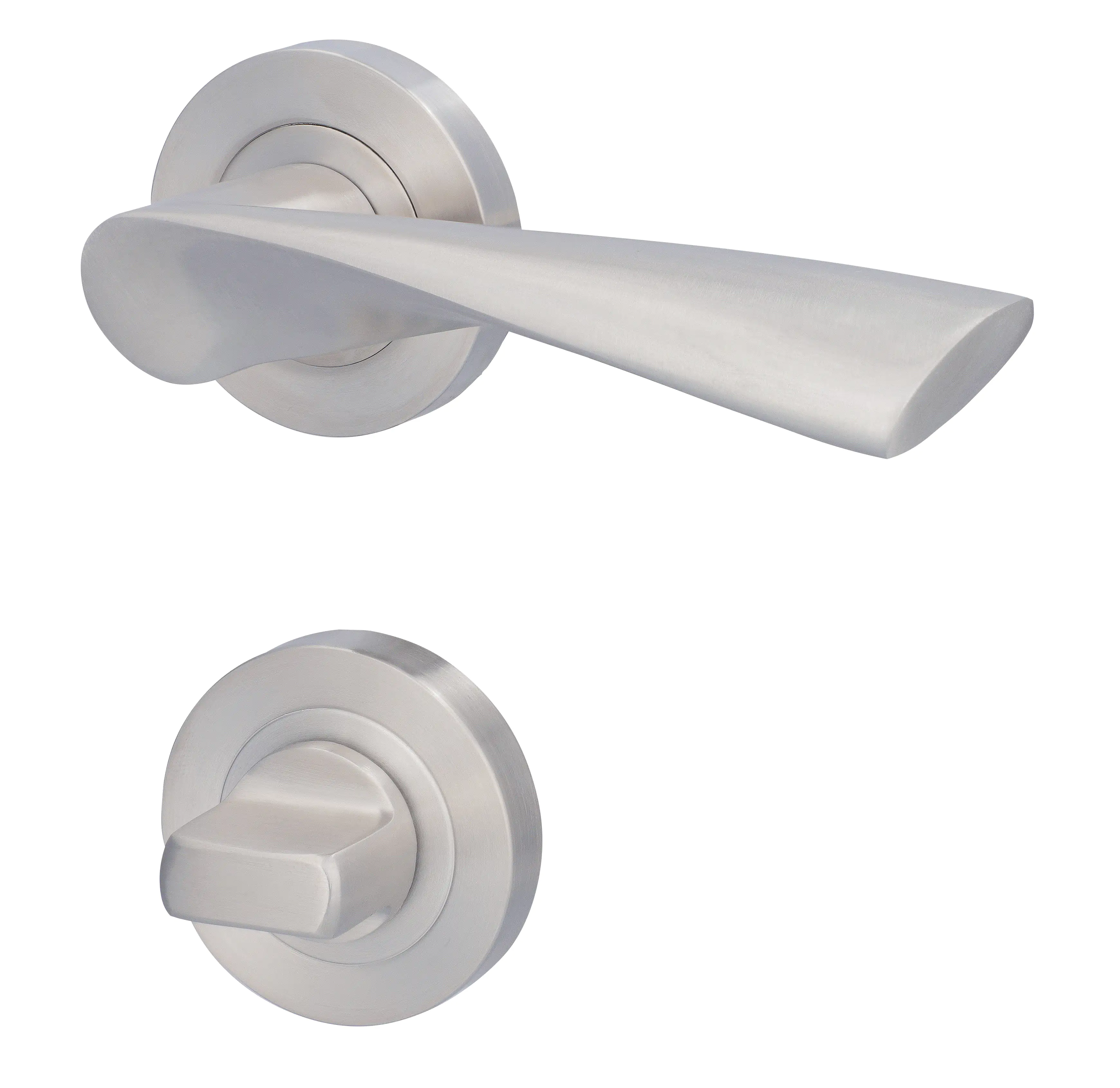 Alpertec WC-Rosettengarnitur Palma Edelstahl silber rund Alpertec WC-Rosettengarnitur Palma Edelstahl silber rund