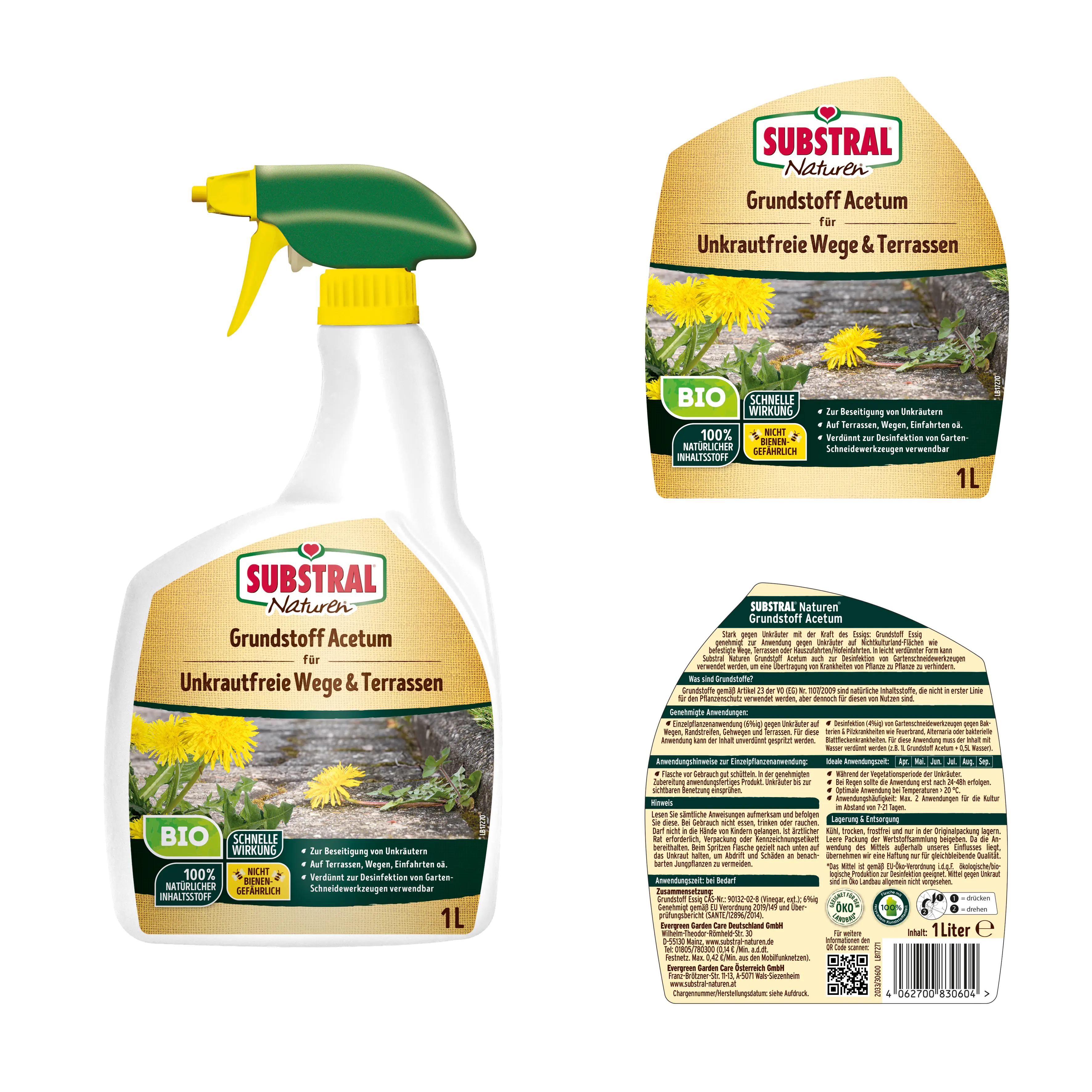 Substral Naturen Grundstoff Acetum Bio Unkrautfrei 1 L