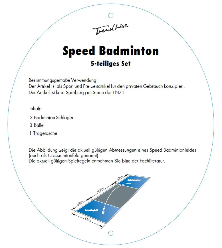 Trendline Speed Badminton-Set 2-teilig