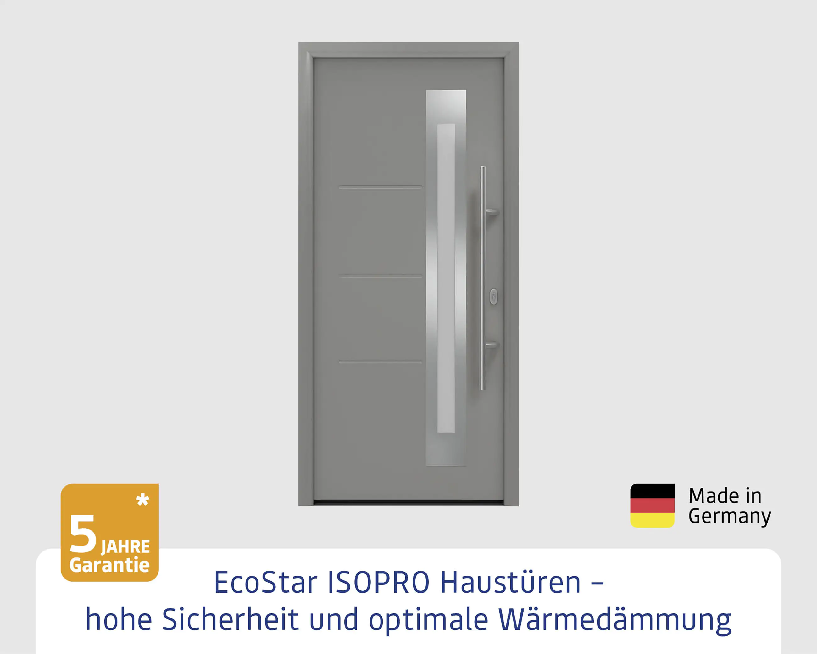 EcoStar Haustür ISOPRO IP 780S graualuminium 110 x 210 cm EcoStar Haustür ISOPRO IP 780S graualuminium 110 x 210 cm
