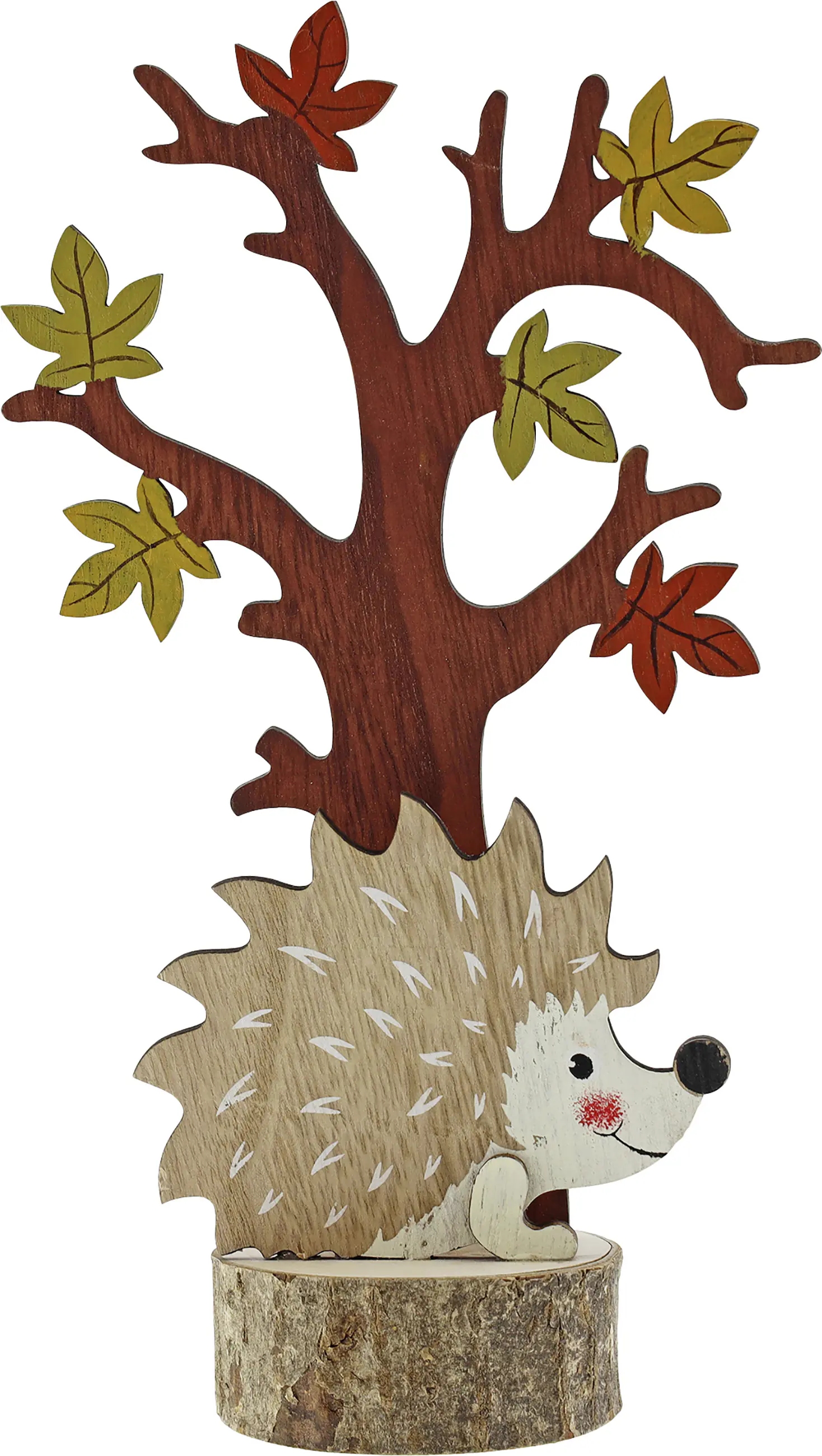 Dekofigur Holzigel 25 x 14,5 x 7 cm braun 