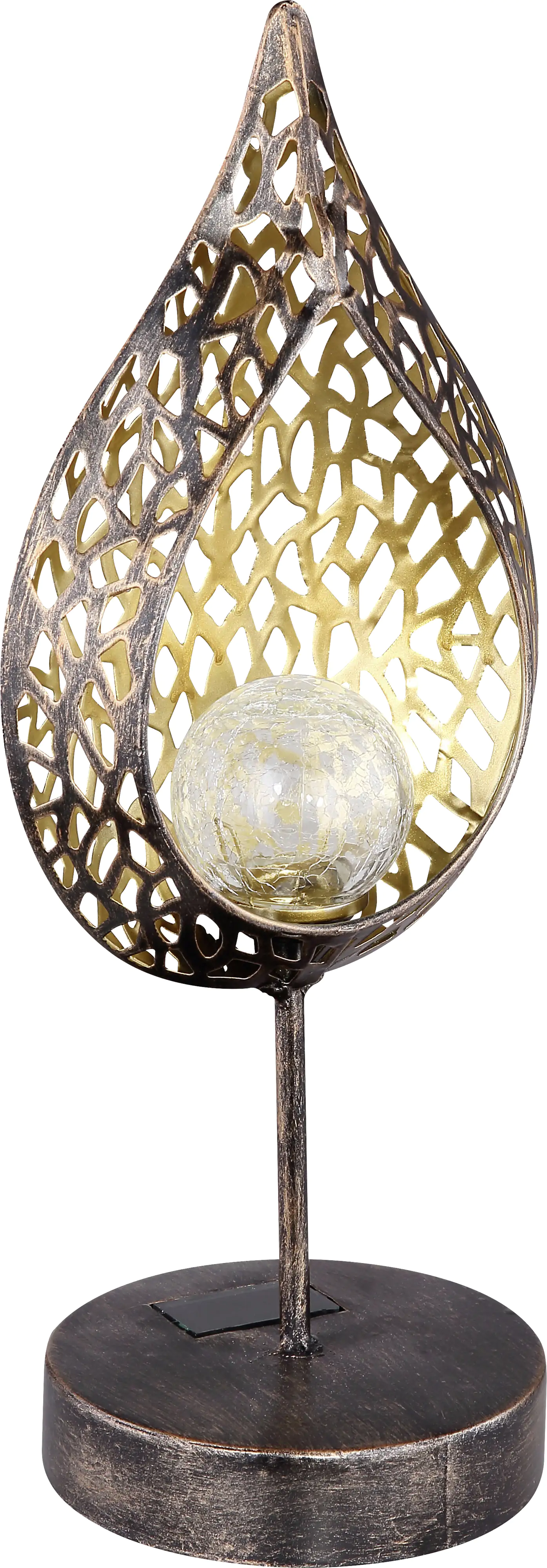 Globo LED Solarleuchte gold warmweiß