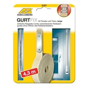 Schellenberg Gurtfix Maxi Schnellreparaturset 23 mm x 4,3 m beige