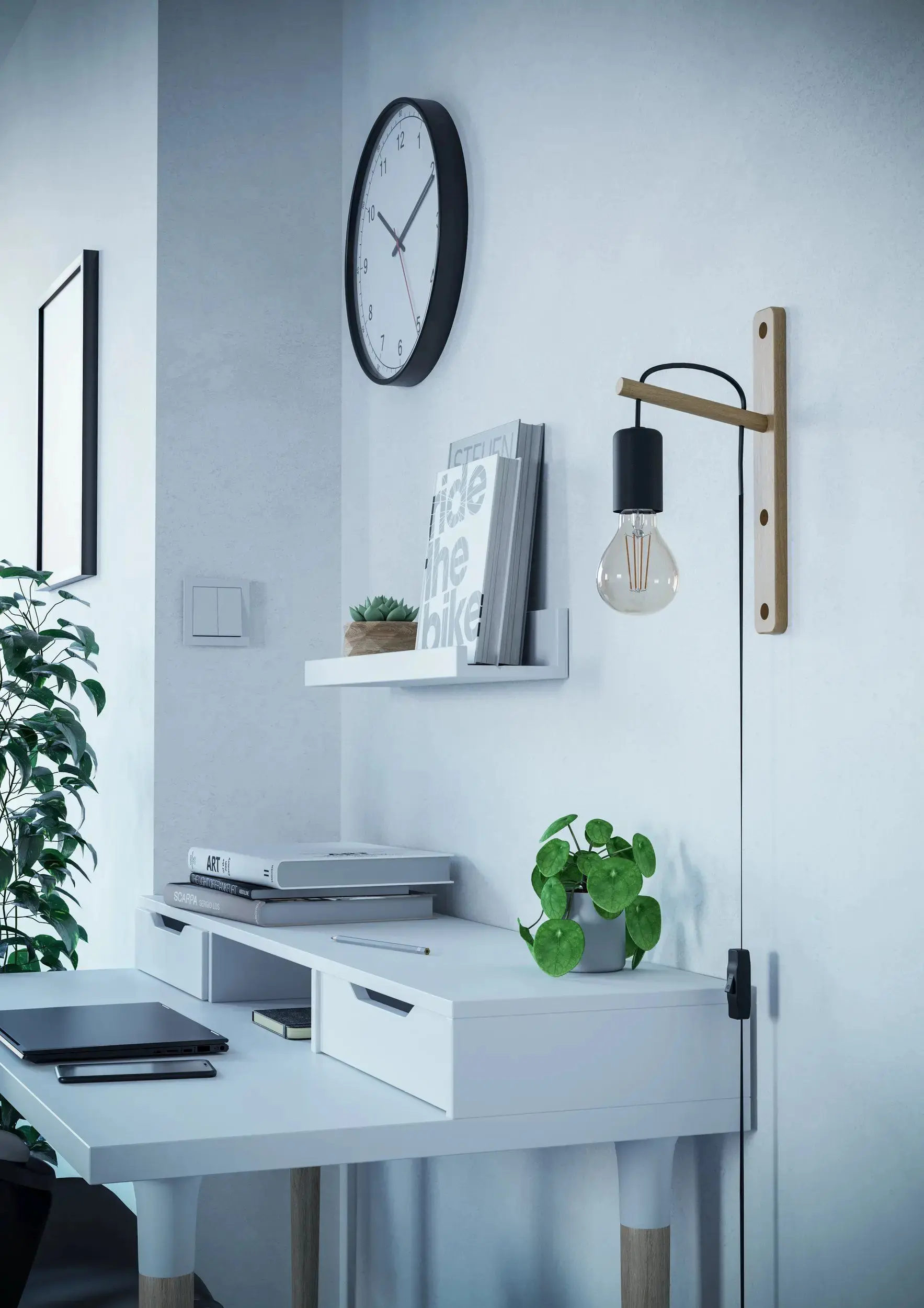 Eglo Wandleuchte Pockley E27 nickel-matt, chrom, Stahl