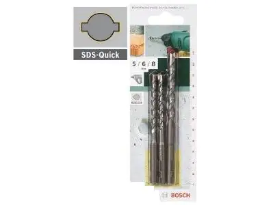 Bosch Bohrer-Set 3-teilig, Ø 5, 6, 8 mm, SDS Quick