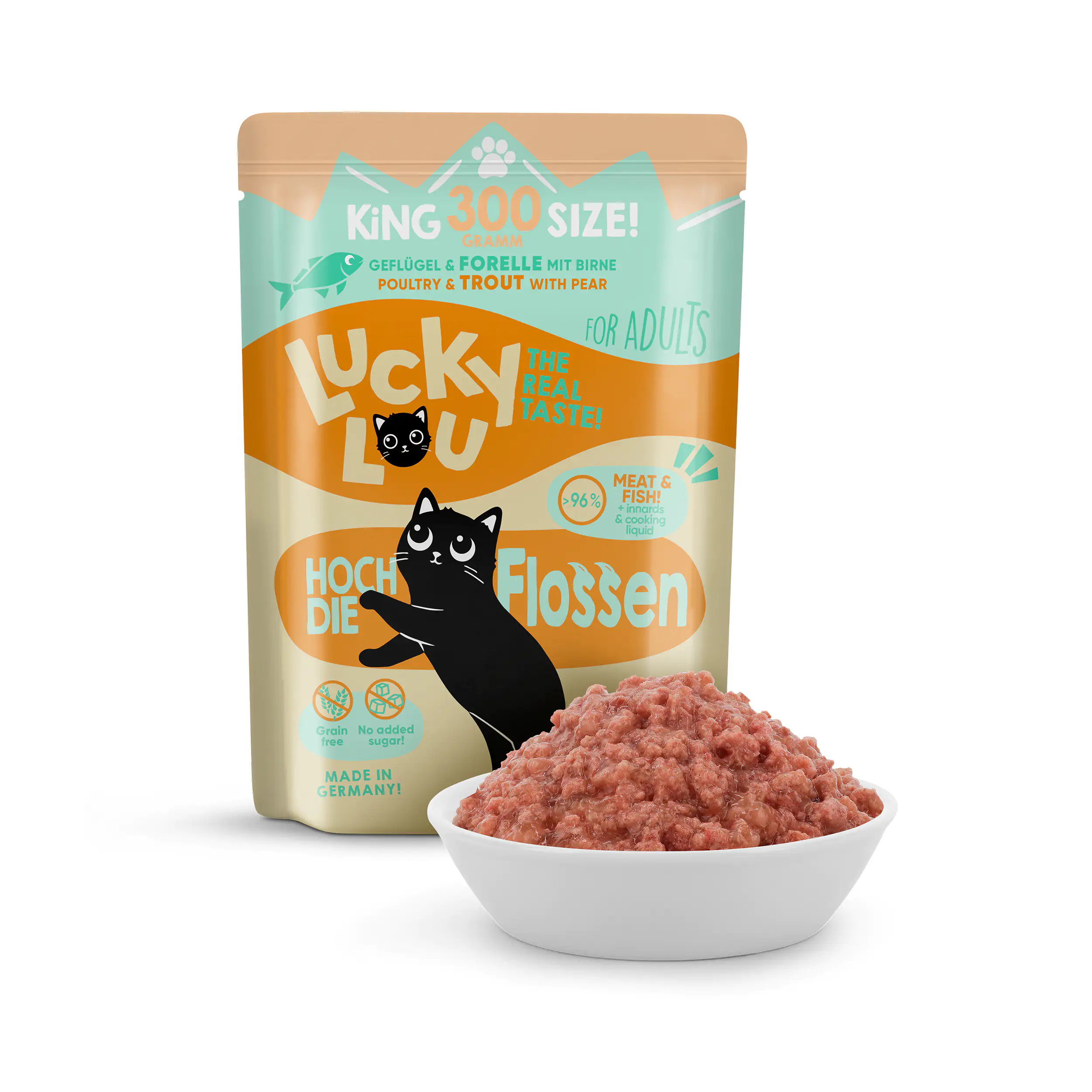 Lucky Lou Katzenfutter Geflügel und Forelle 300 g Lucky Lou Katzenfutter Geflügel und Forelle 300 g
