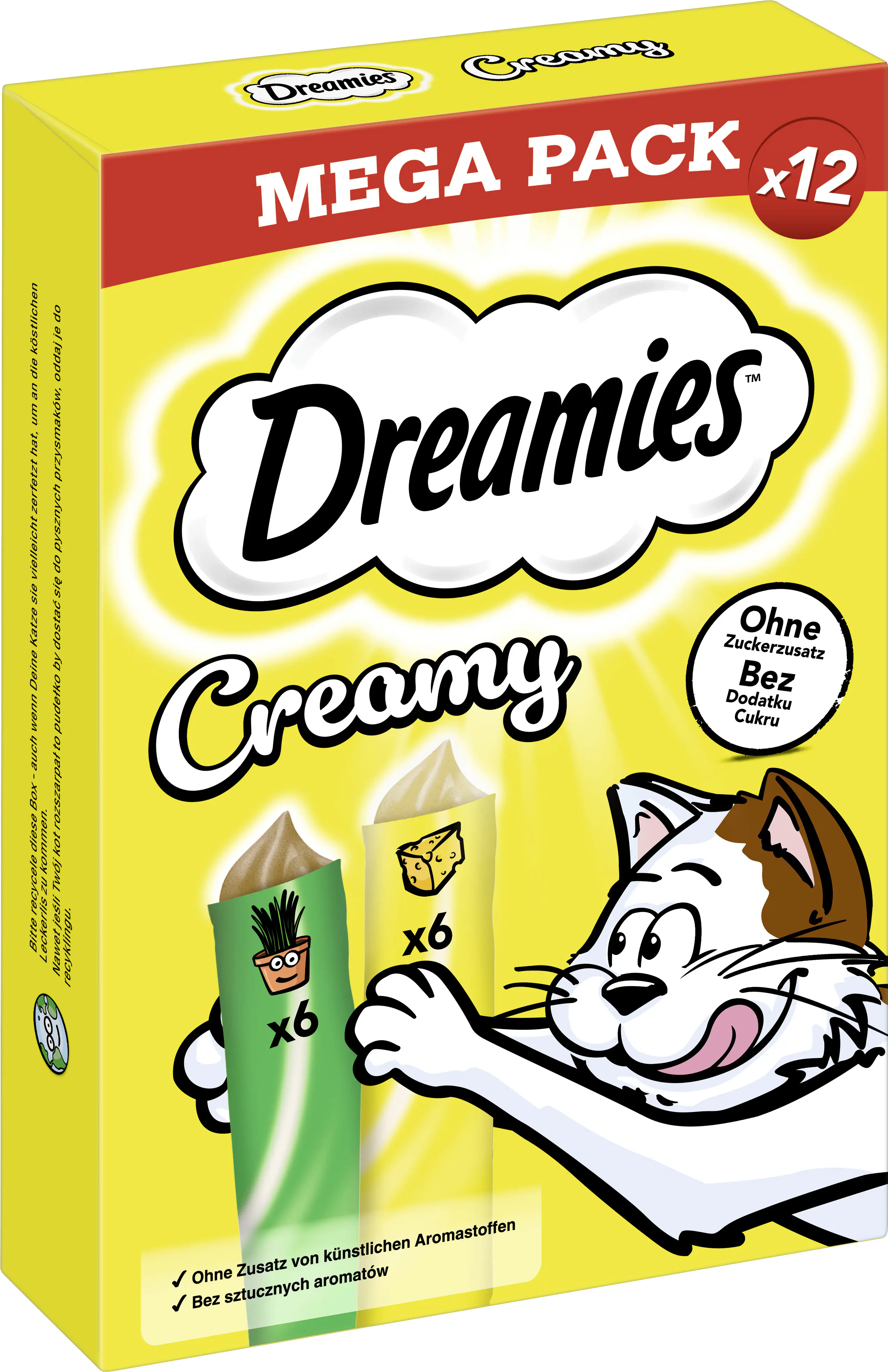 Dreamies Katzen Leckerli Creamy 12 x 10 g Multipack Katzenminze & Käse