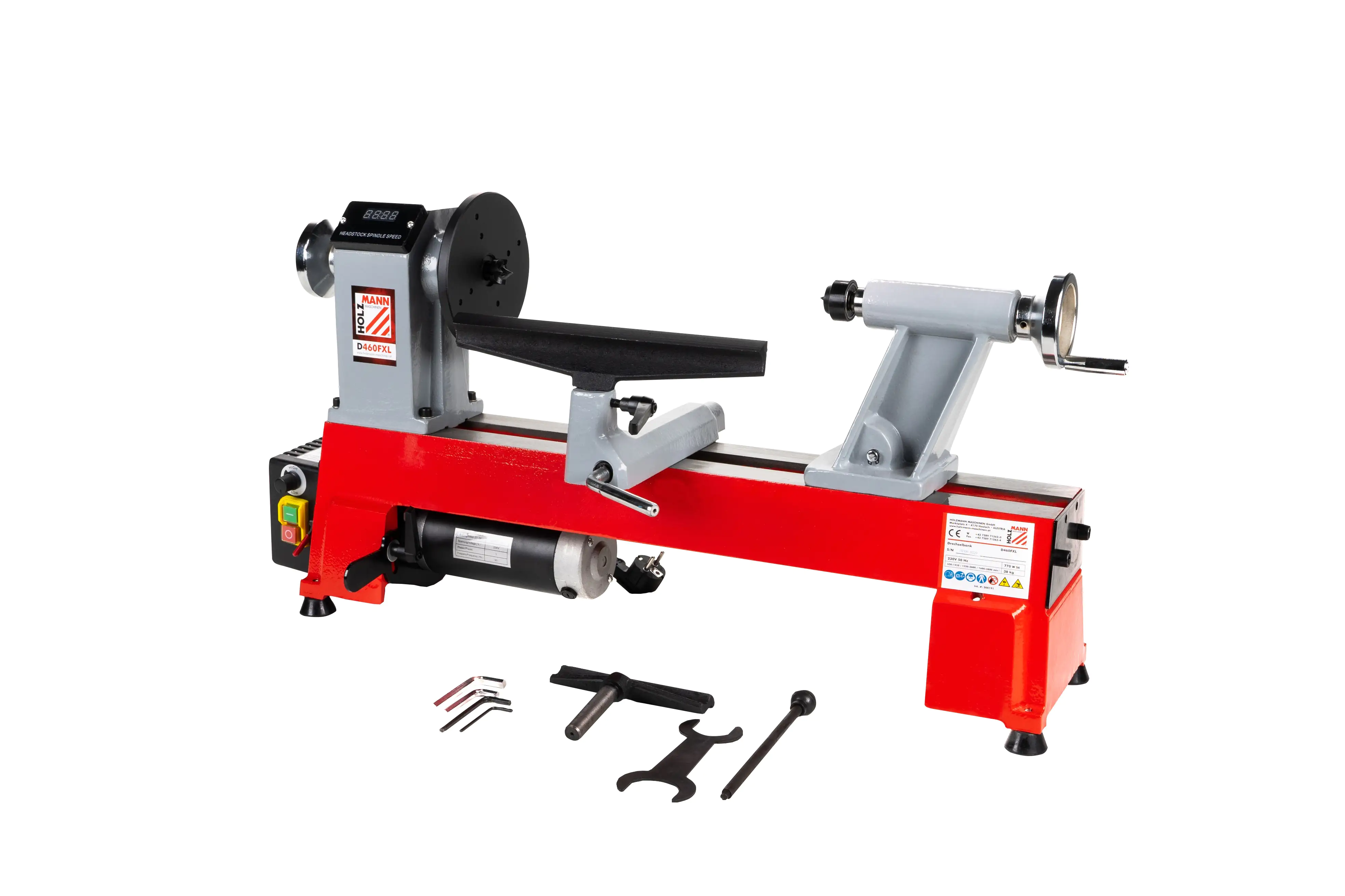 Holzmann Drechselbank D460FXL_230V stufenlose Geschwindigkeits-Einstellung