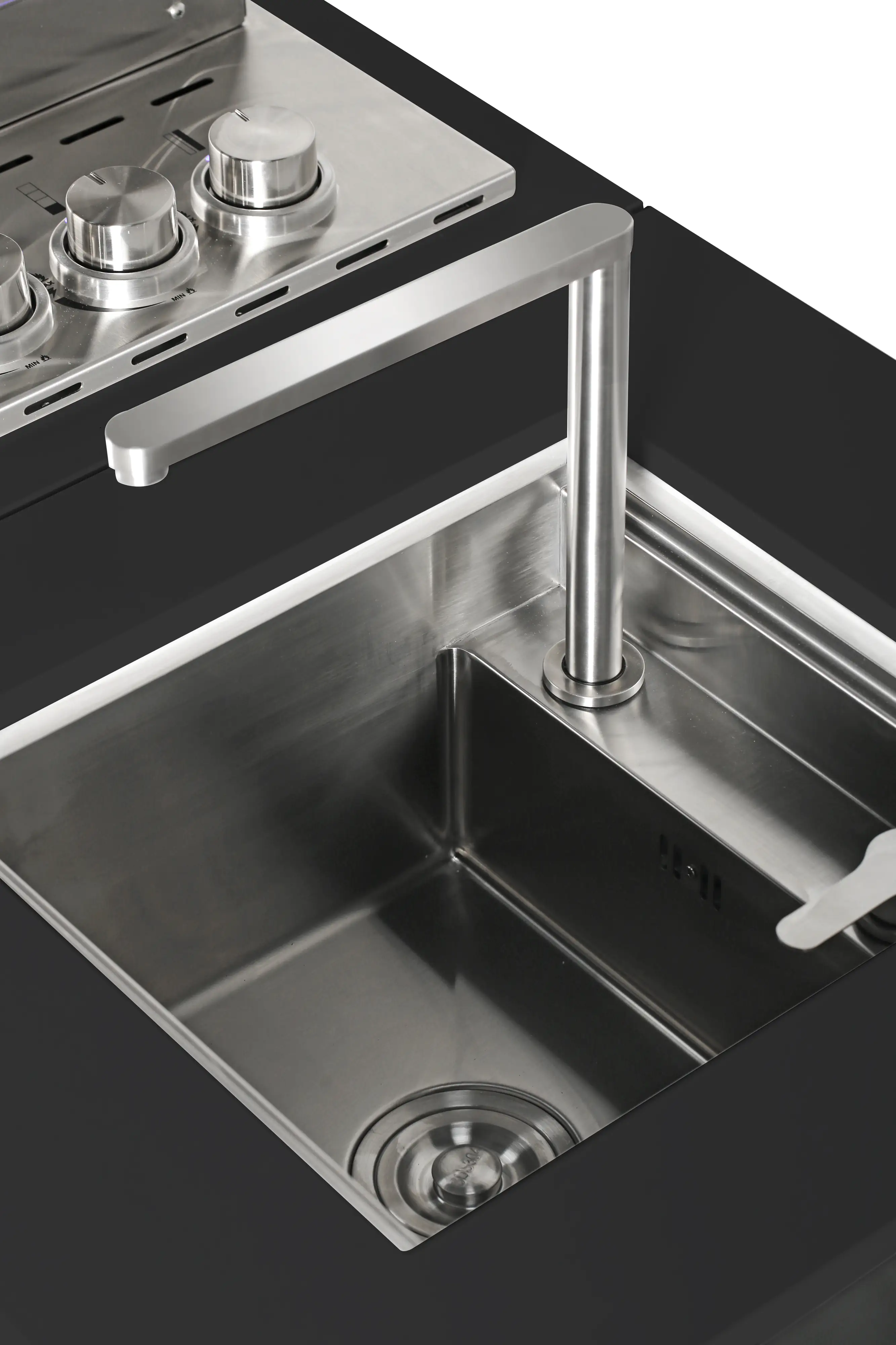 Buschbeck Outdoorküche Brighton inkl. Kühlschrank und Spüle mit Armatur