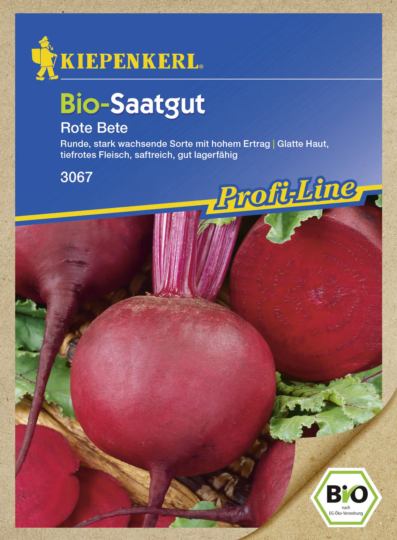 Kiepenkerl Bio-Saatgut Rote Beete Beta vulgaris subsp. vulgaris, Inhalt: ca. 100 Pflanzen