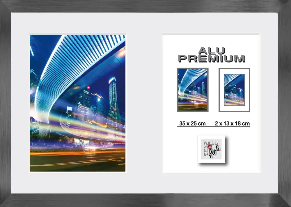 Aluminiumrahmen Quattro schwarz, 25 x 35 cm