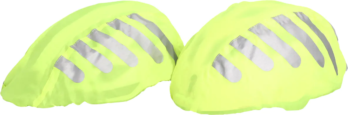 Fischer Regenschutz für Fahrradhelme neongelb mit Reflexstreifen