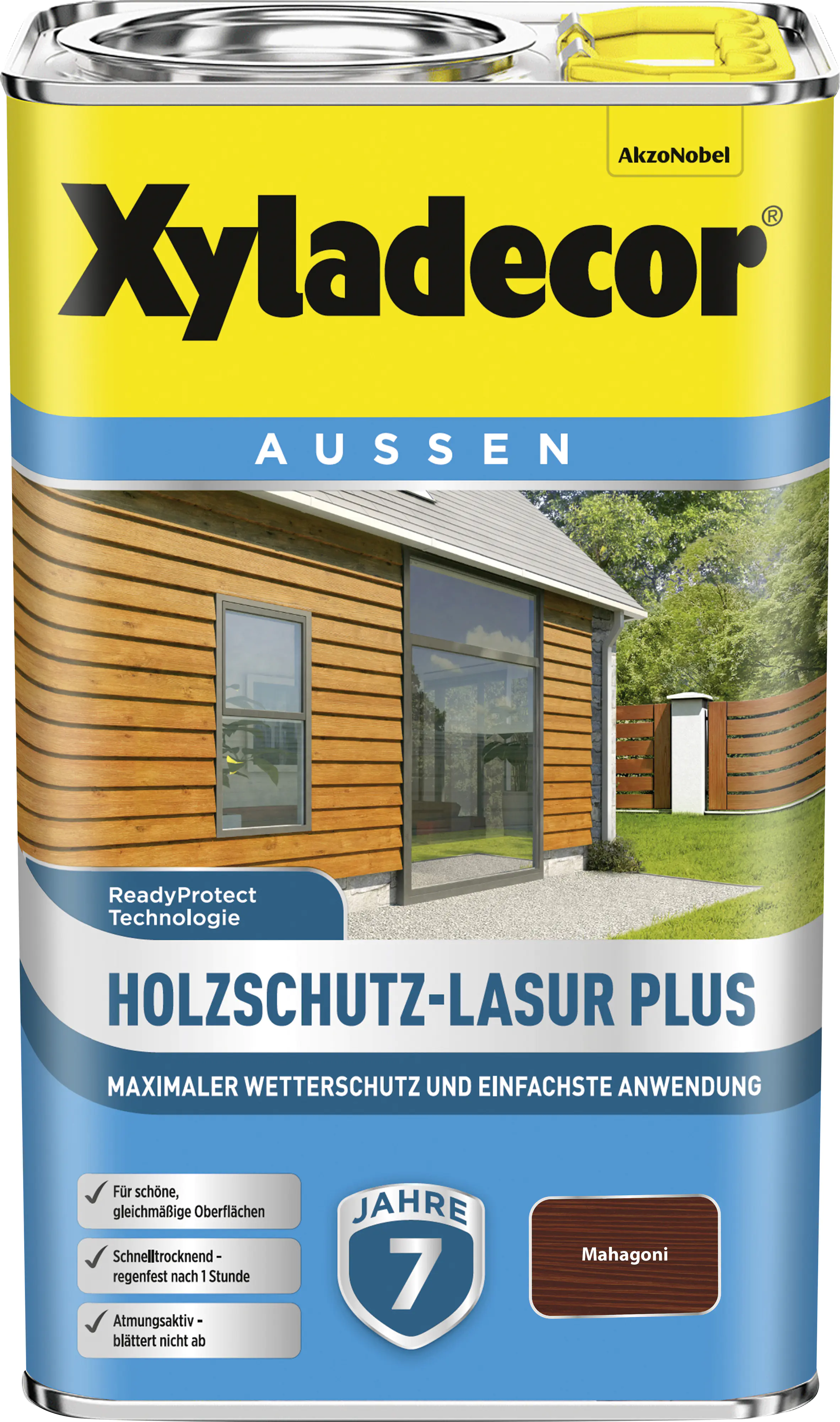 Xyladecor Holzschutz-Lasur 2,5 L mahagoni Plus