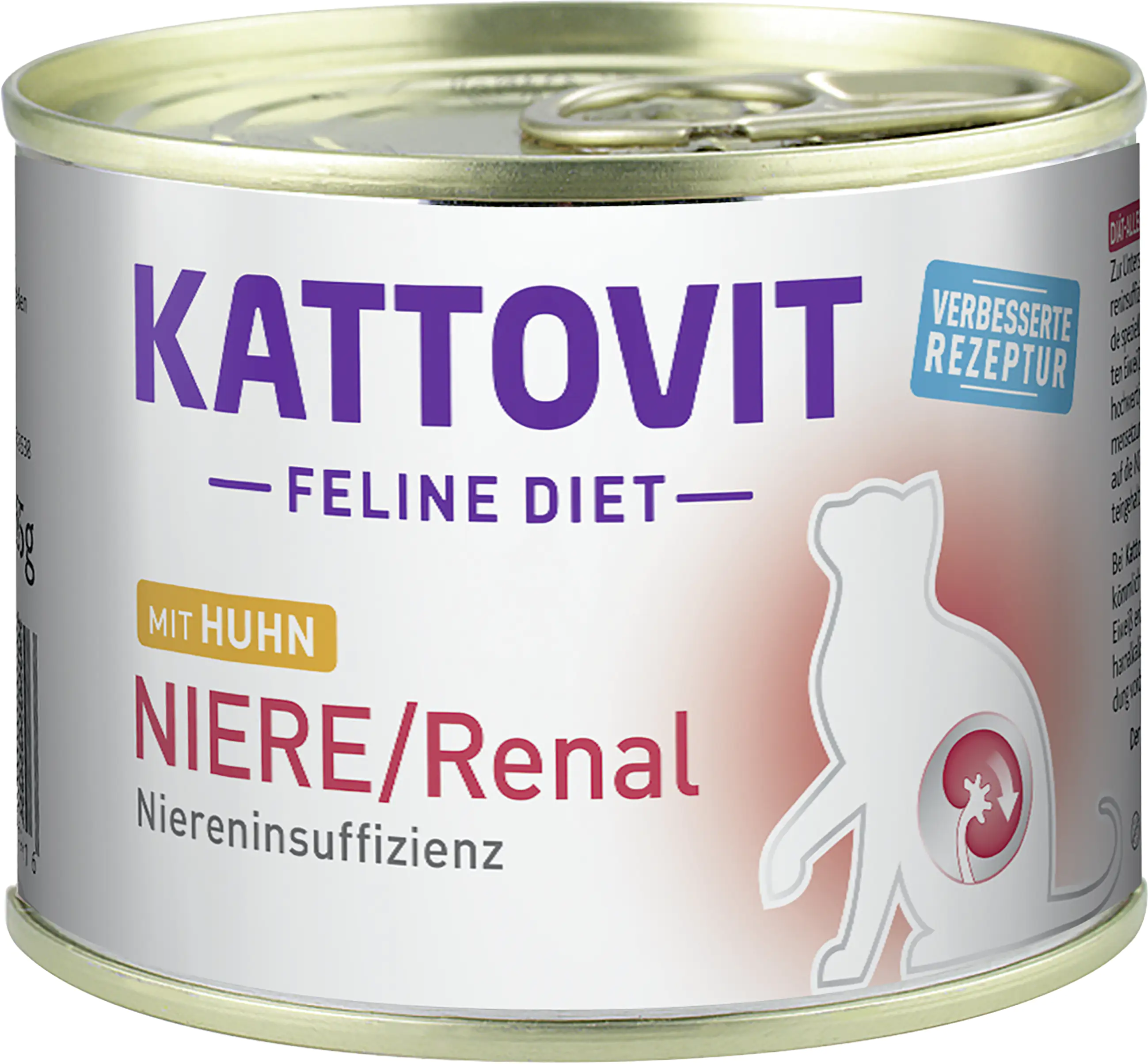 Kattovit Feline Diet Niere/Renal Huhn 185 g für ausgewachsene Katzen