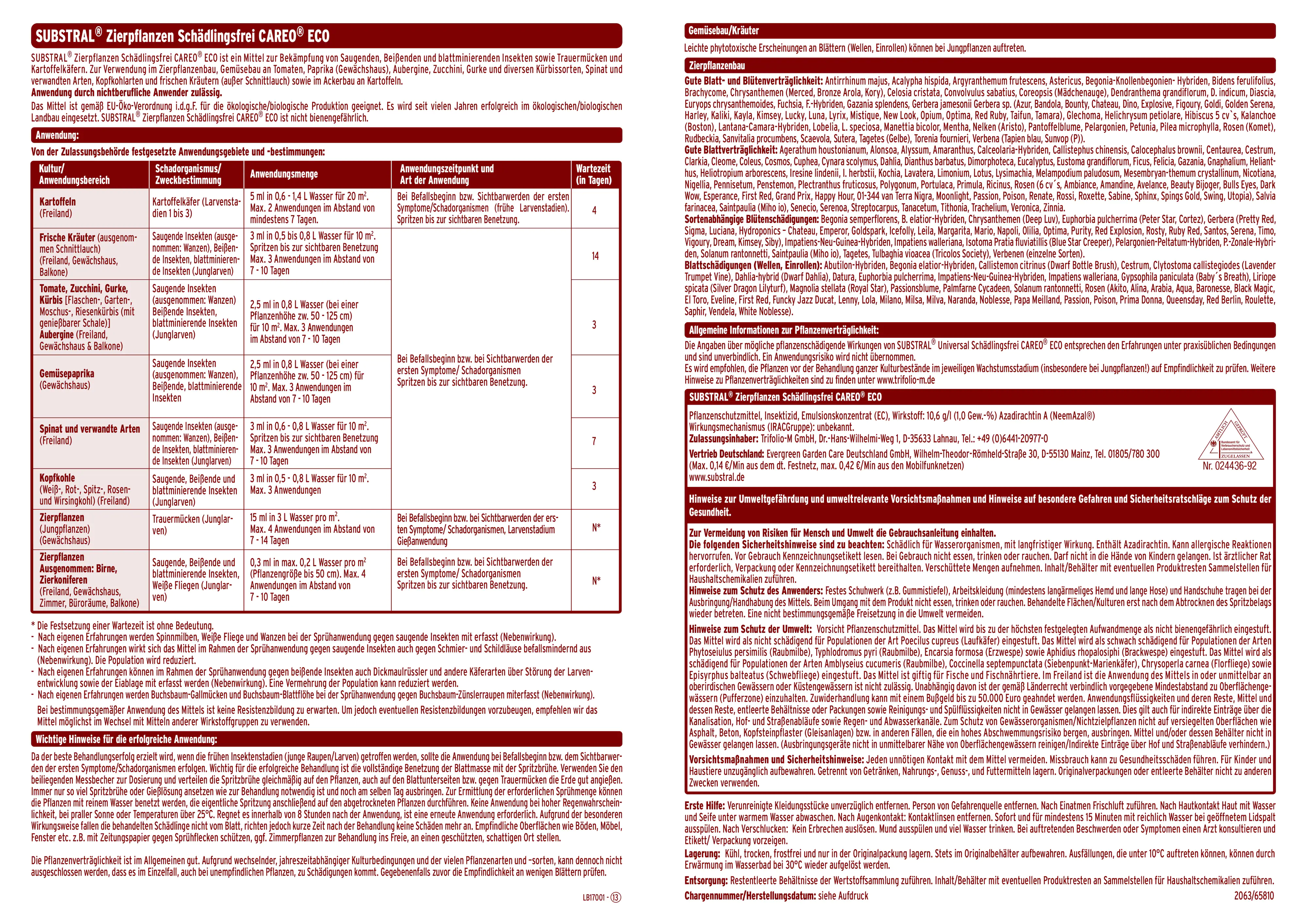 Substral Zierpflanzen Schädlingsfrei Careo Eco 75 ml Substral Zierpflanzen Schädlingsfrei Careo Eco 75 ml