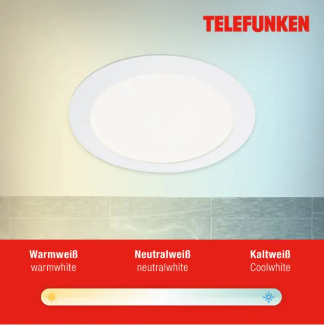 Telefunken LED Einbauleuchte Direkt Smart WiFiRG weiß Telefunken LED Einbauleuchte Direkt Smart WiFiRG weiß