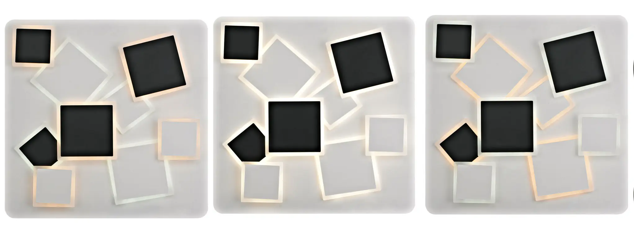 Light & More LED Deckenlampe Square 30W schwarz warmweiß-kaltweiß