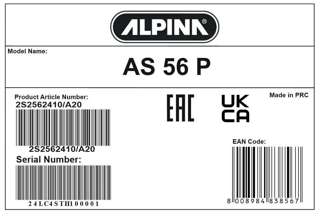 Alpina Benzin Schneefräse AS 56 P 4,4 kW, 56 cm Arbeitsbreite