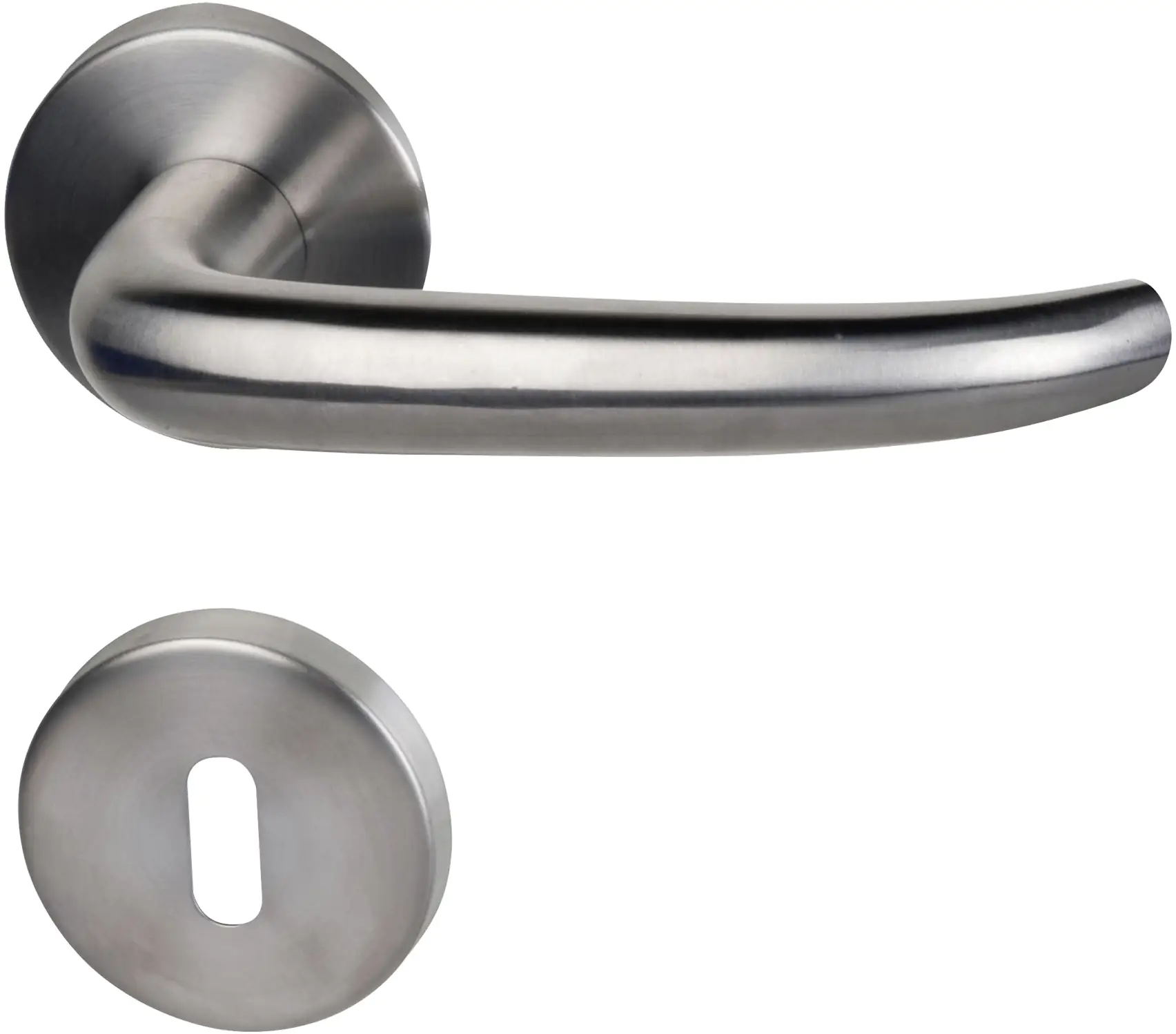 Alpertec BB-Rosettengarnitur Barcelona Edelstahl silber rund