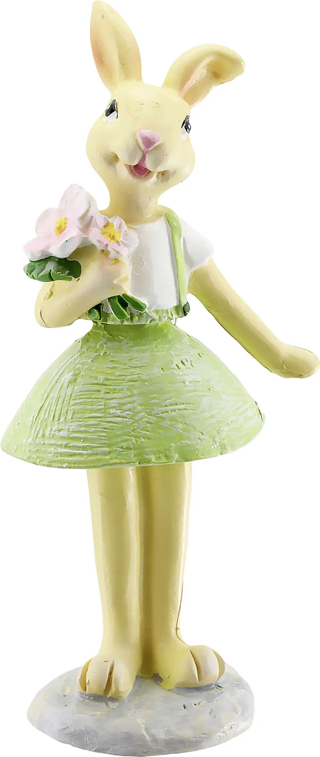 Osterdeko Hase Polyresin 5,5 x 12 cm grün  