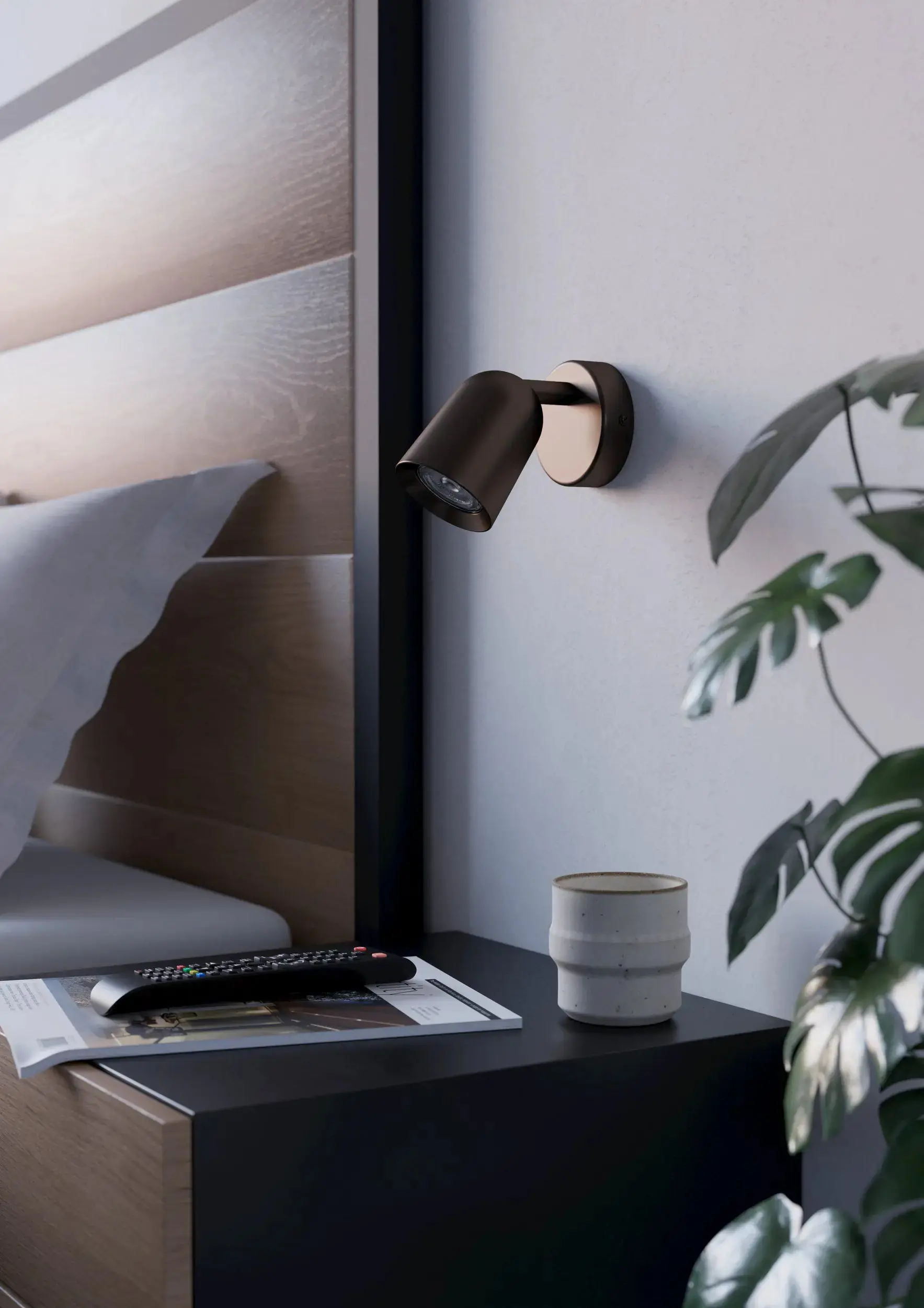 Eglo Wandleuchte 1er Spot Camaldoli bronze 9 x 11 cm