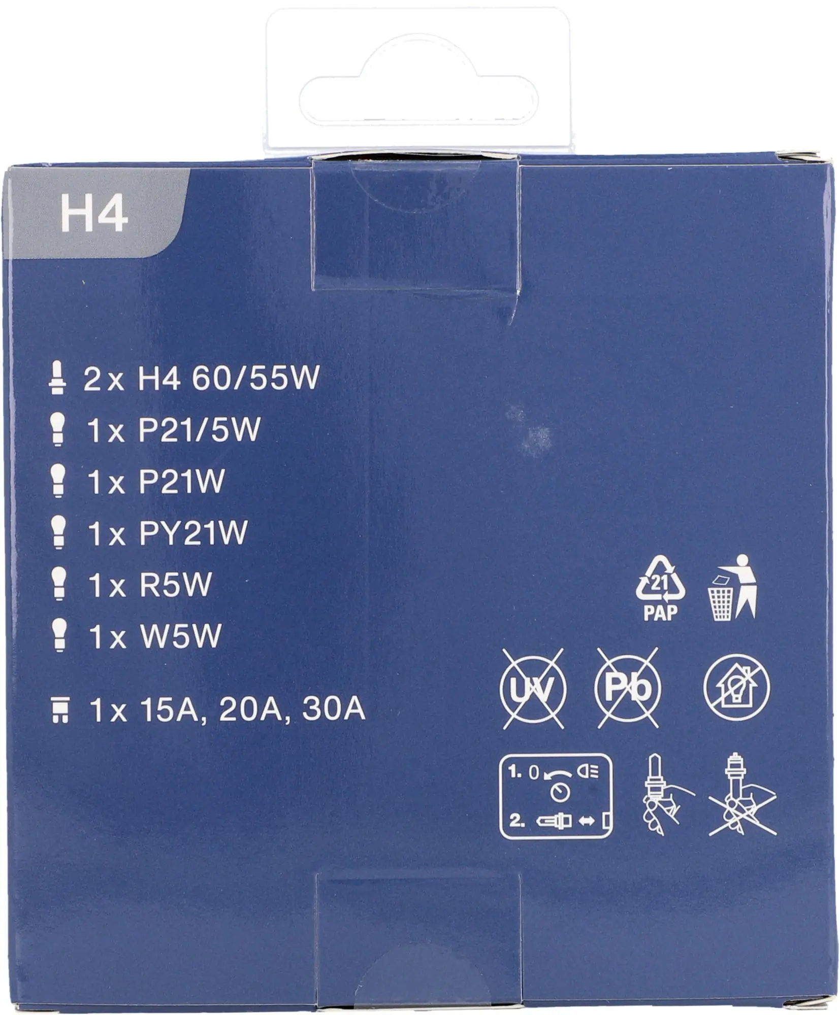 Unitec H4 Ersatzlampen-Koffer 60/55W